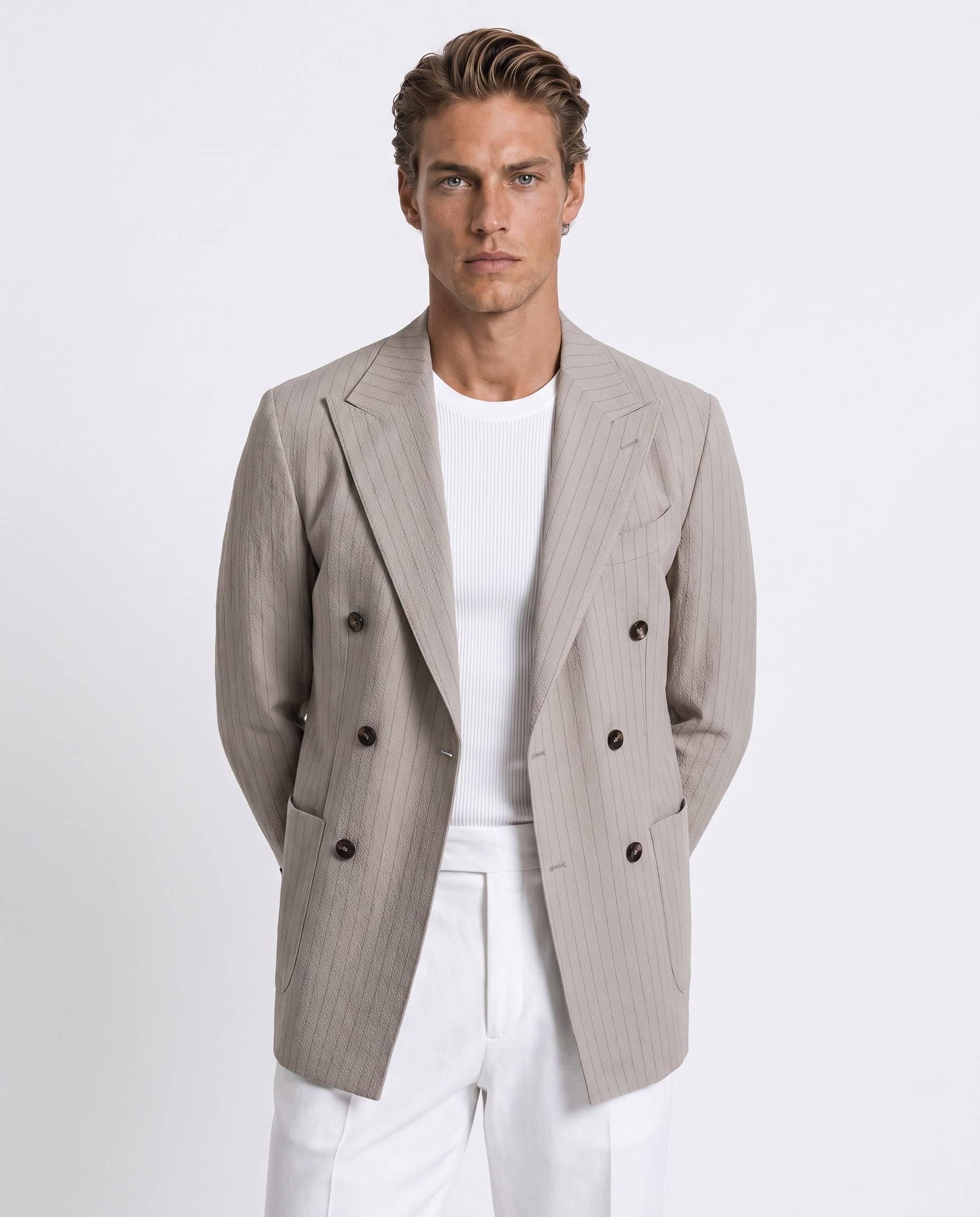 Chester Cross-Front Jacket Bej
