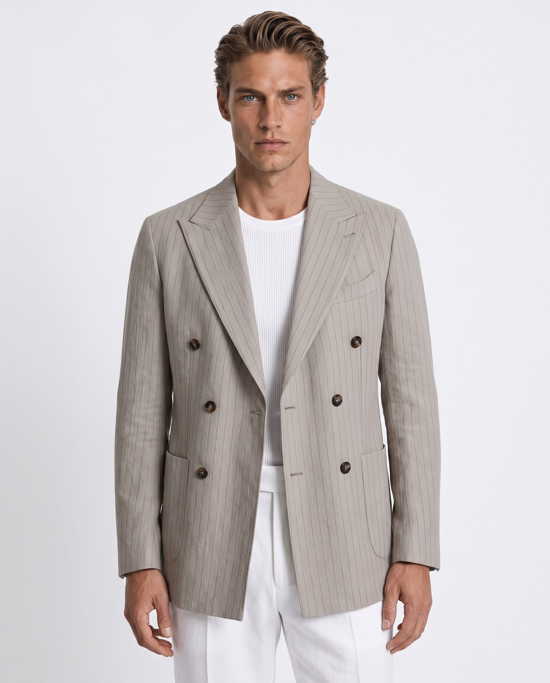 Chester Cross-Front Jacket Bej