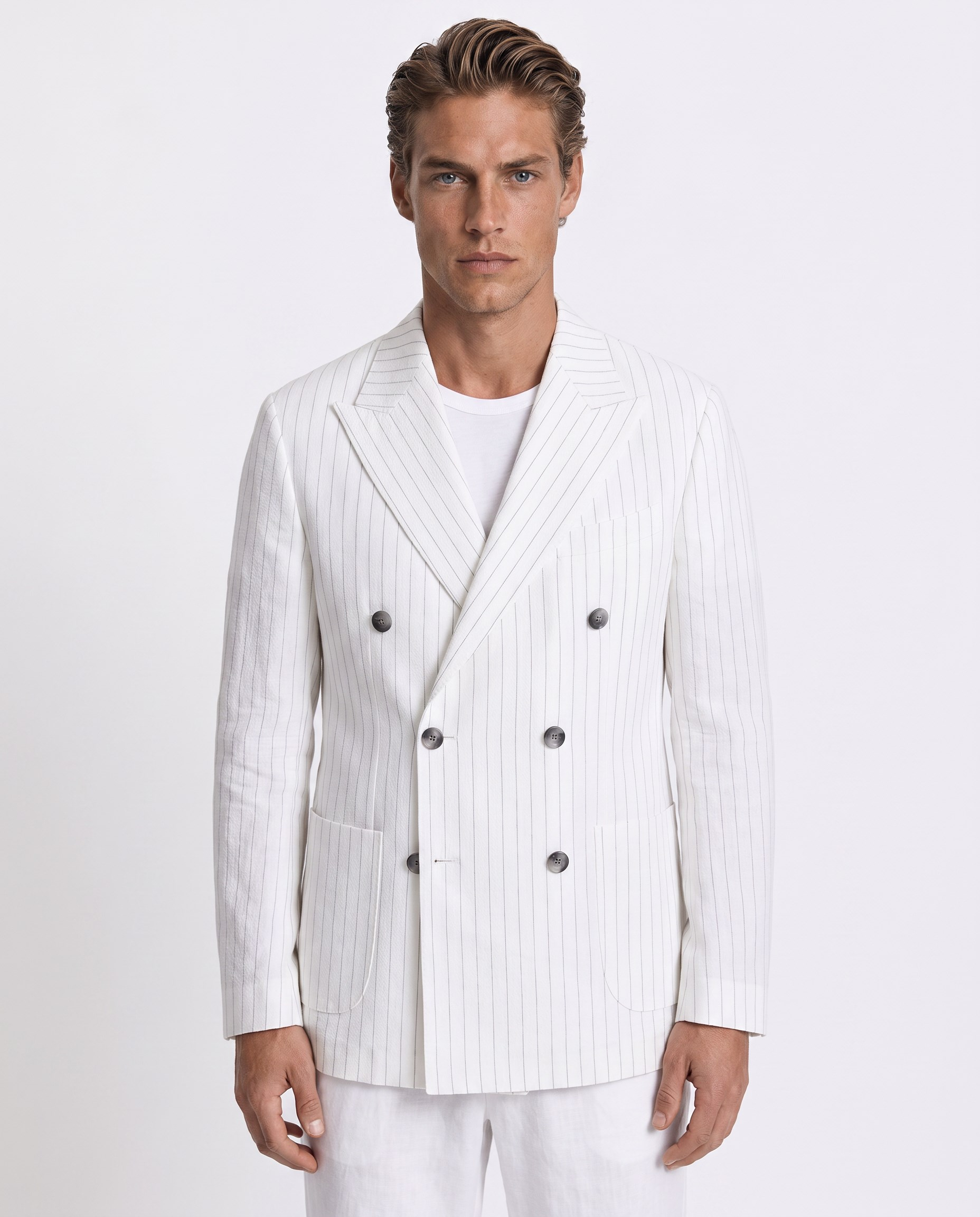 Chester Cross-Front Jacket White
