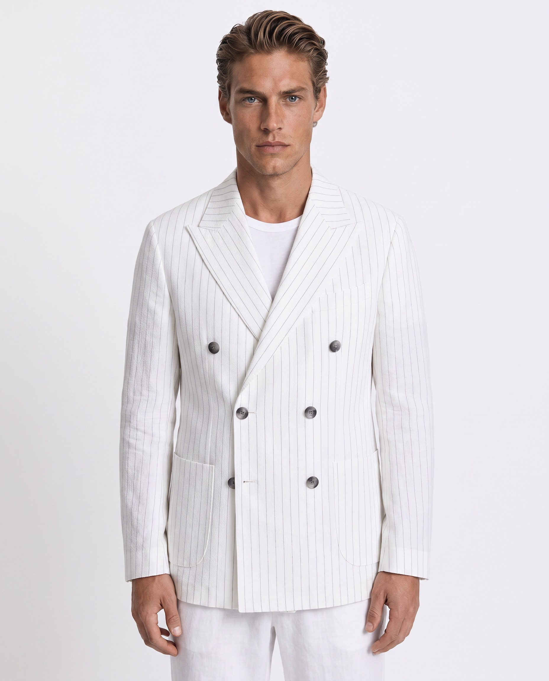Chester Cross-Front Jacket White