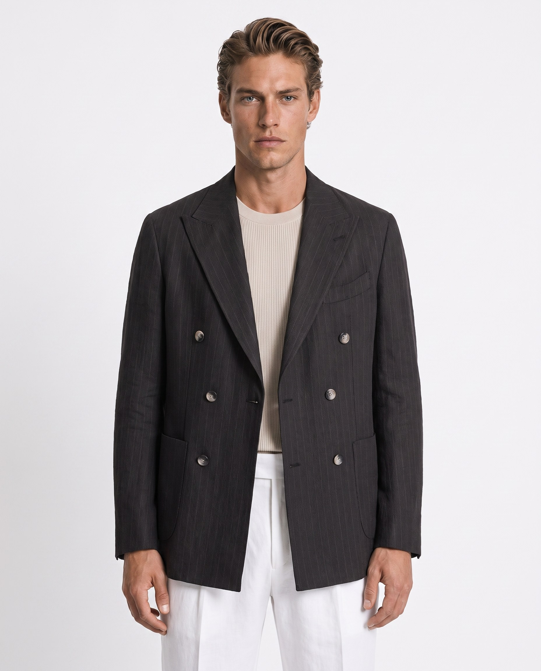 Chester Cross-Front Jacket Brown