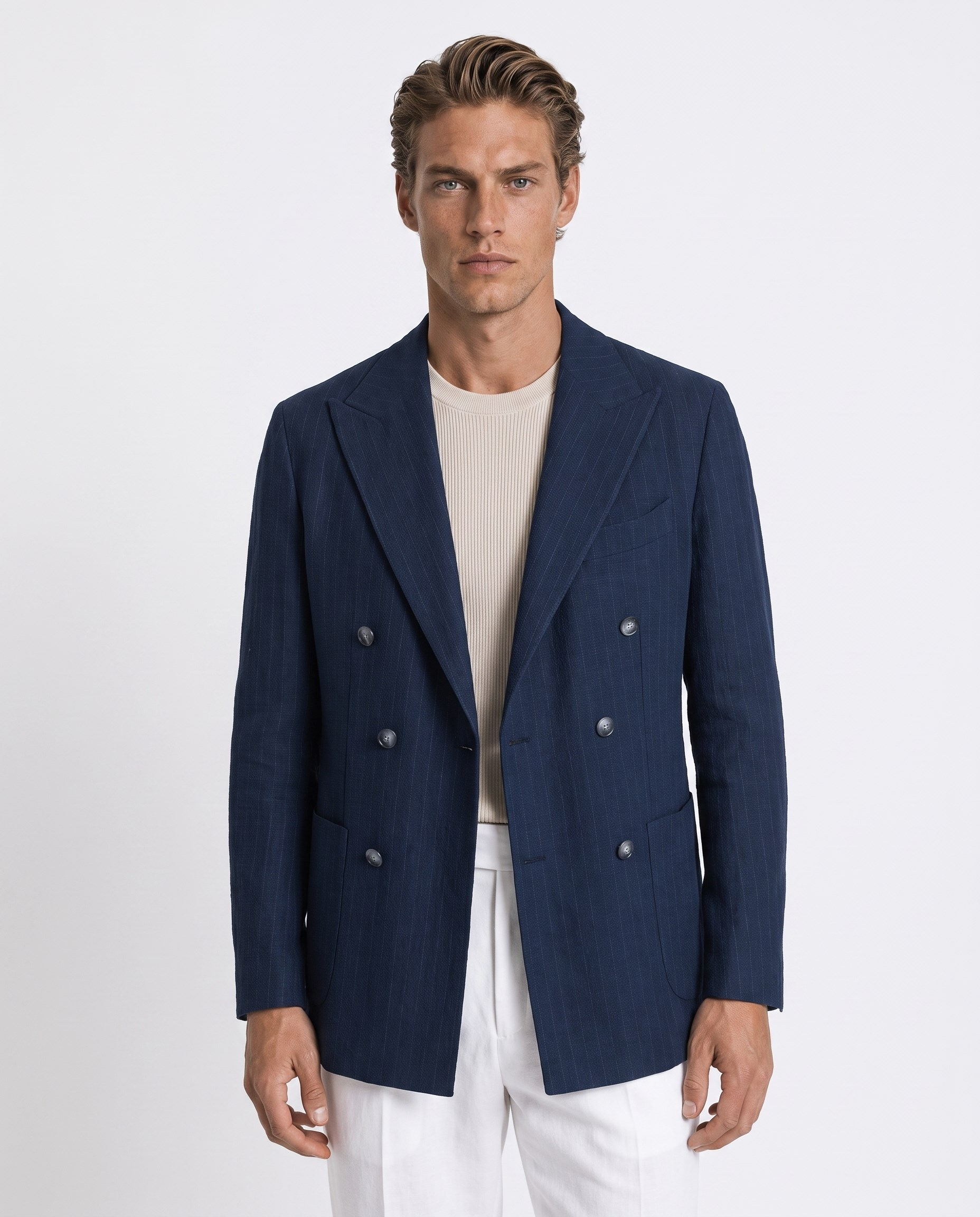 Chester Cross-Front Jacket Navy