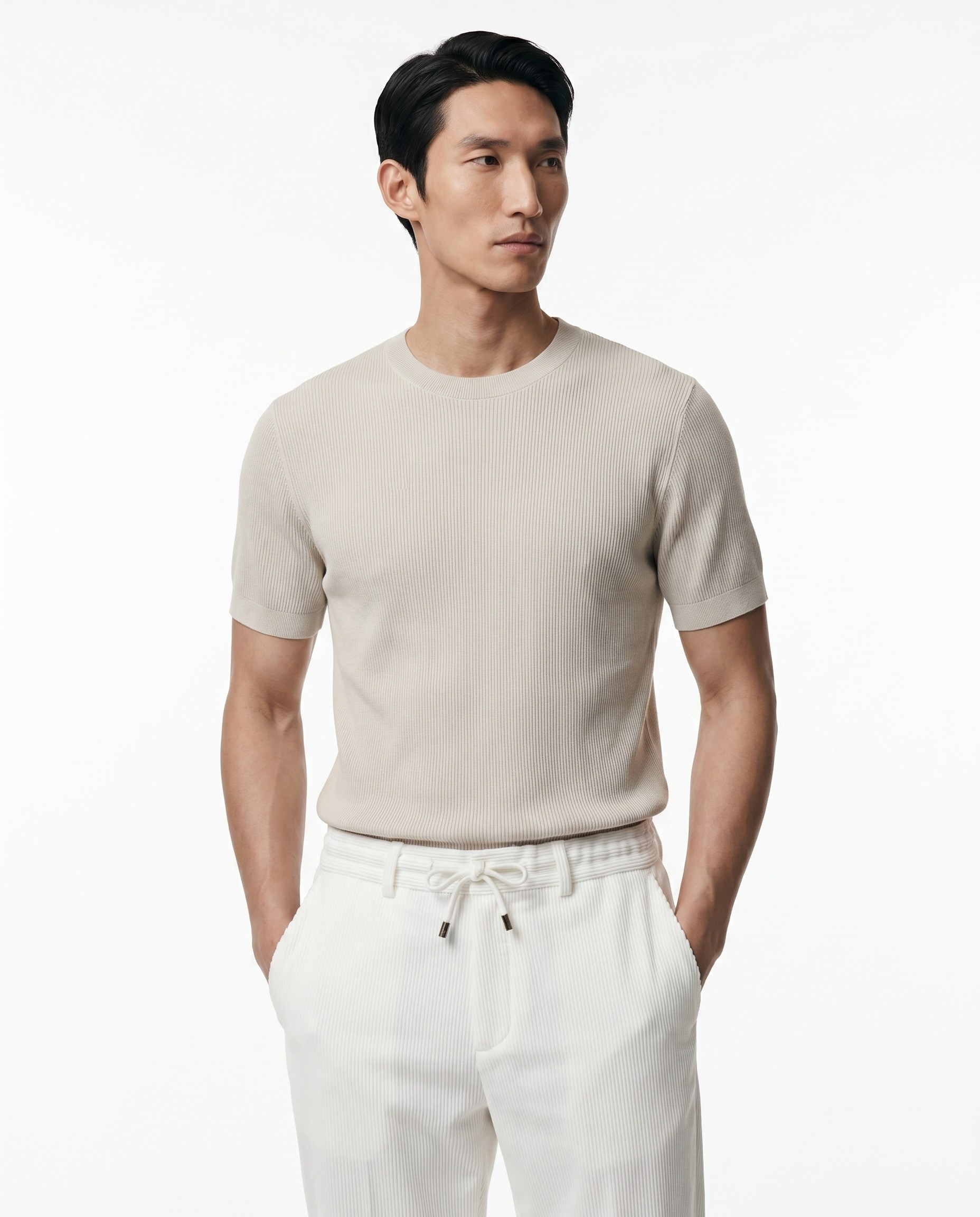 Classic Triko T-Shirt Bej
