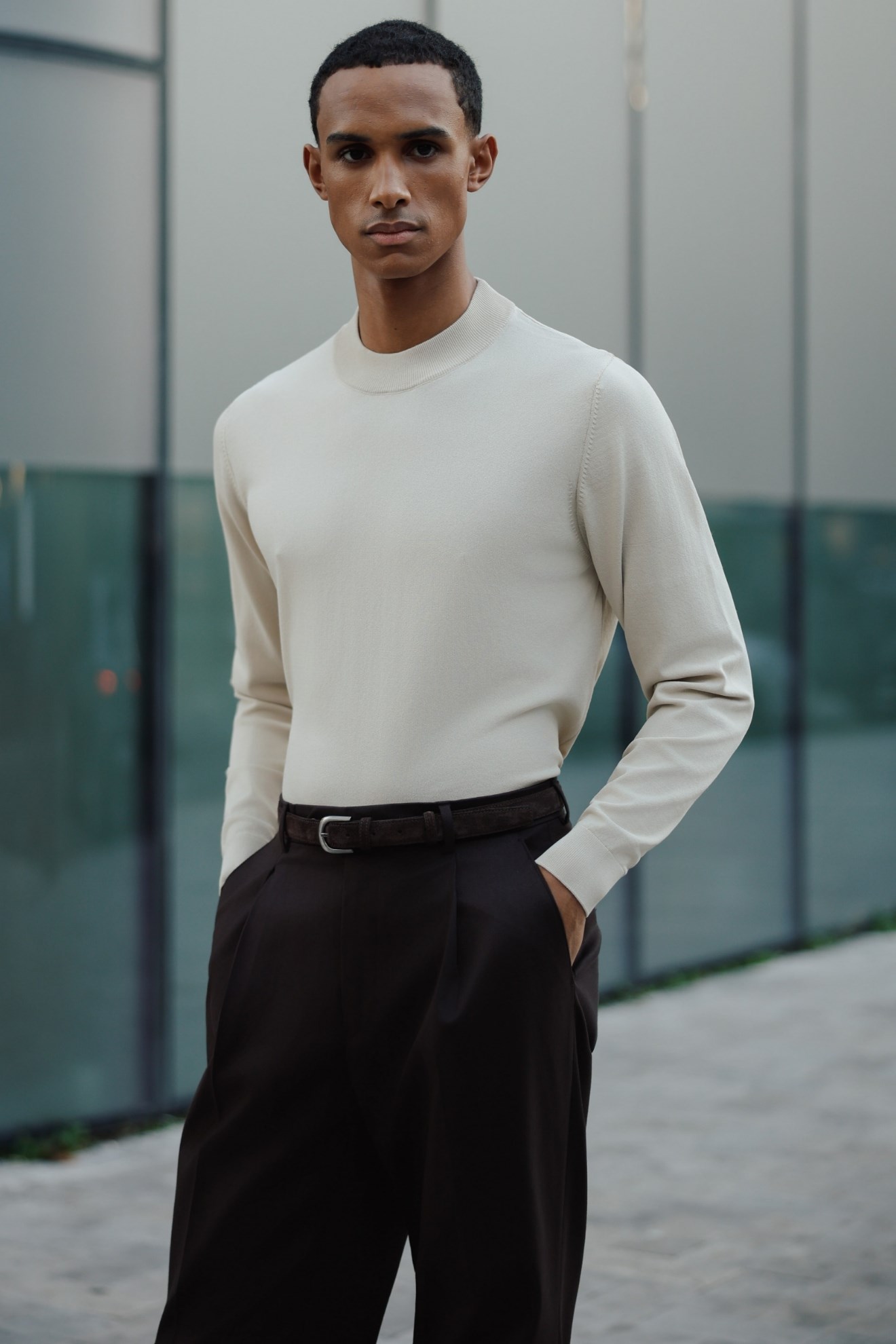 Full Fisherman Sweater Bej