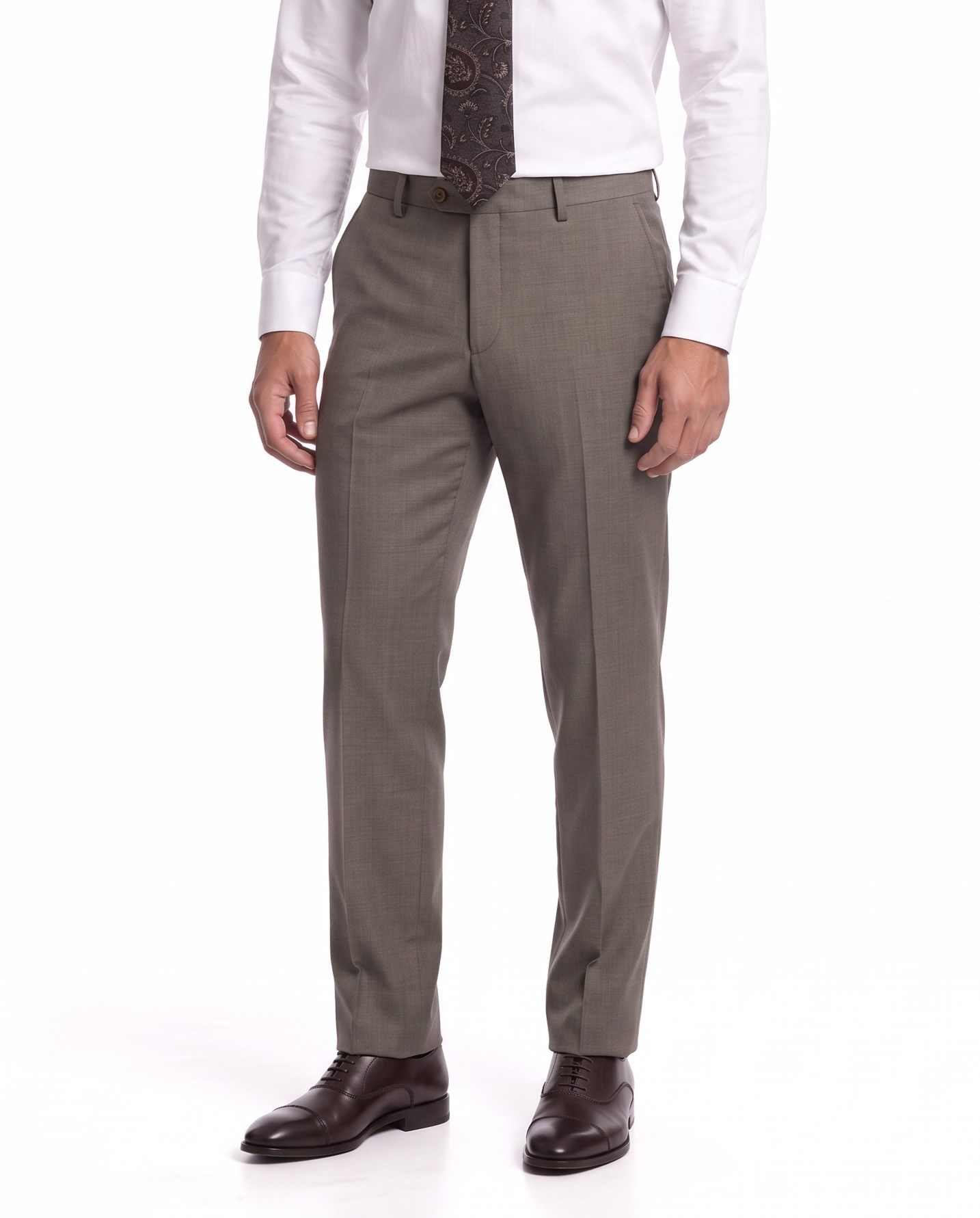Florentino  Double-Breasted Suit Brown