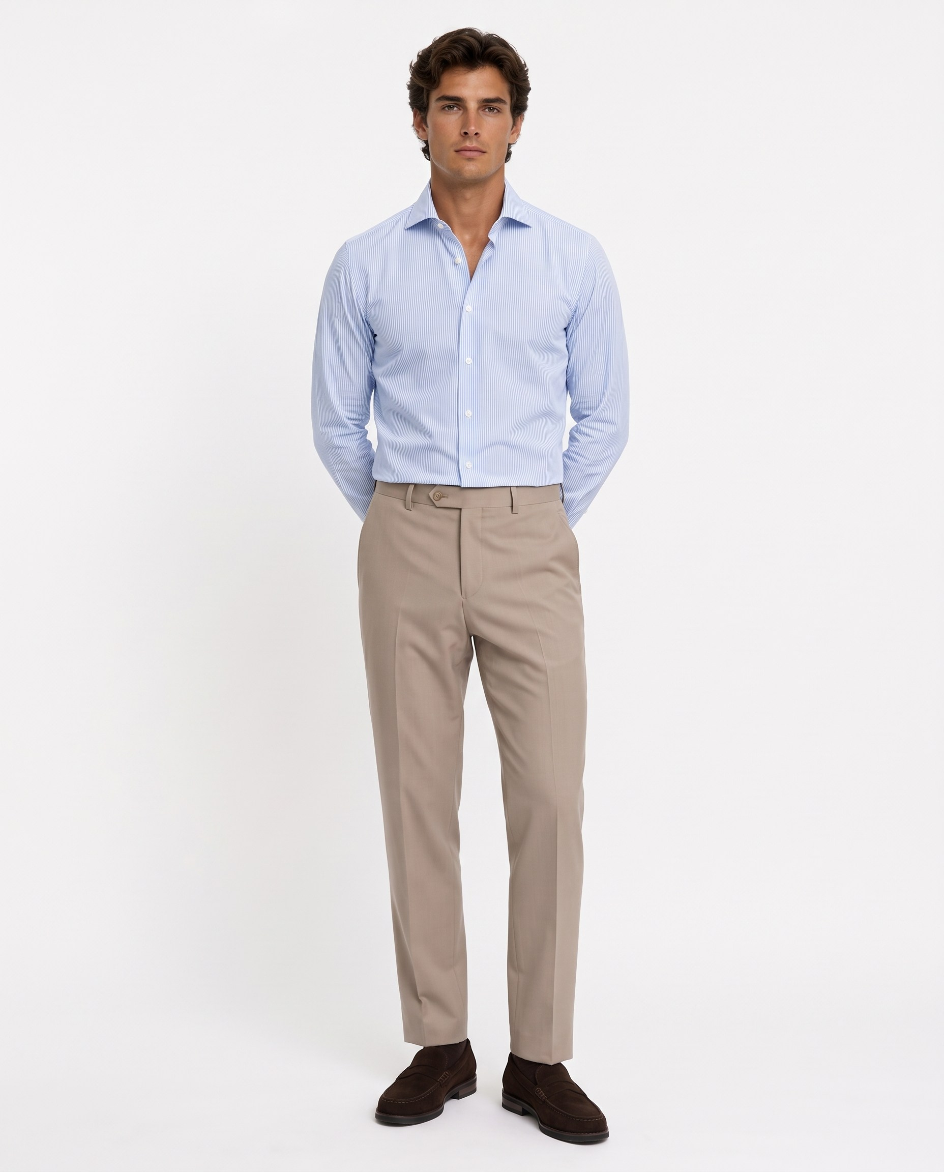 Giorgio Italian-Collar Shirt Blue