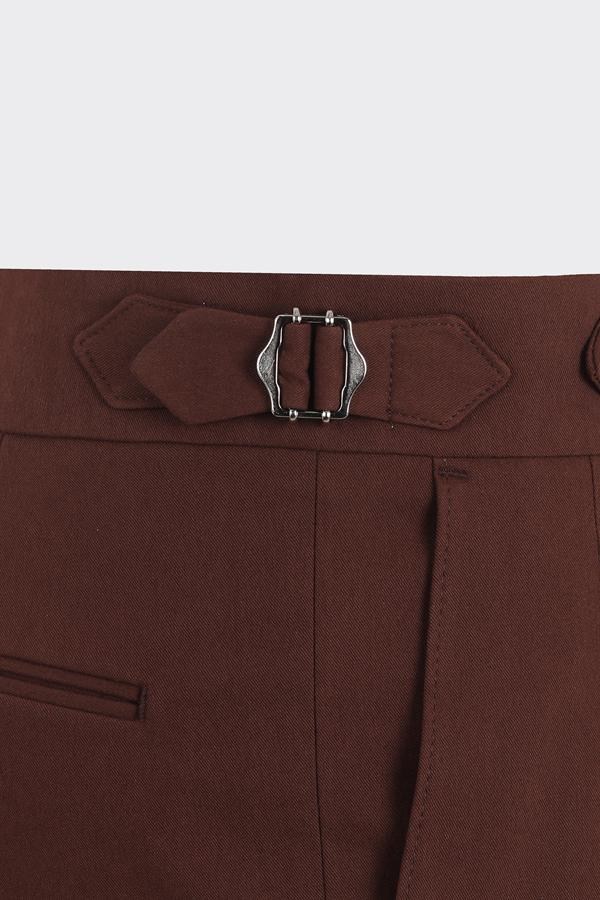 Giverny Double-Pleated Pants Brown