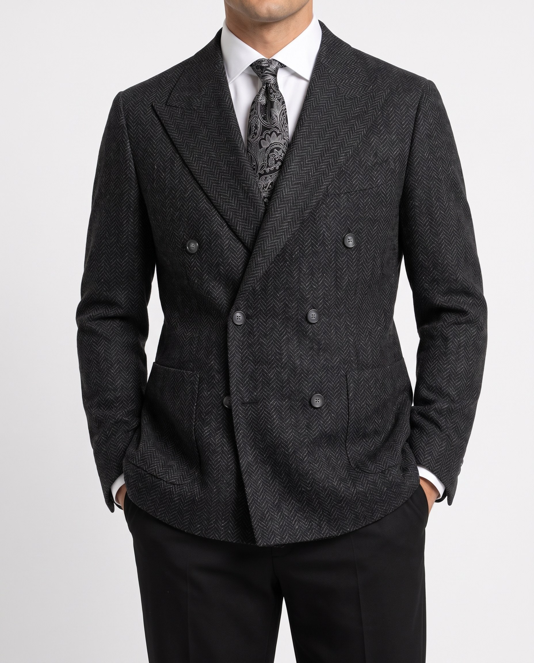 Chester Cross-Front Jacket Black
