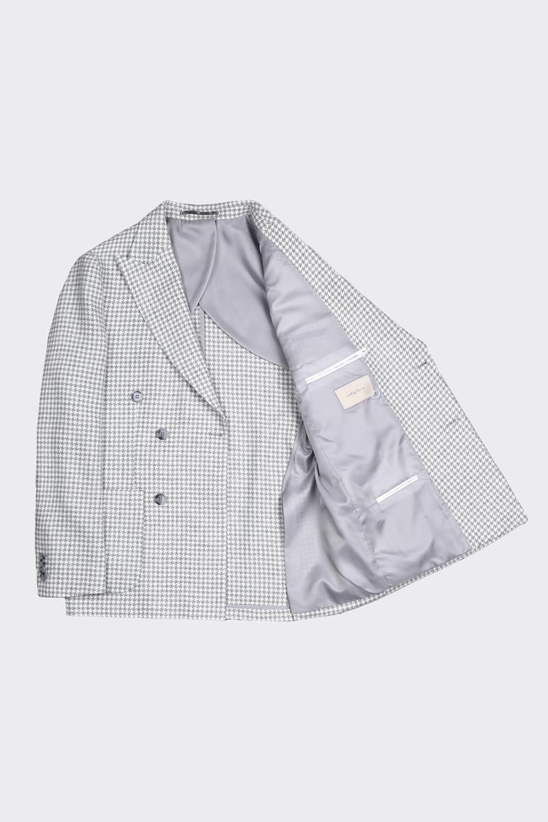 Double-Breasted Jacket Light Grey