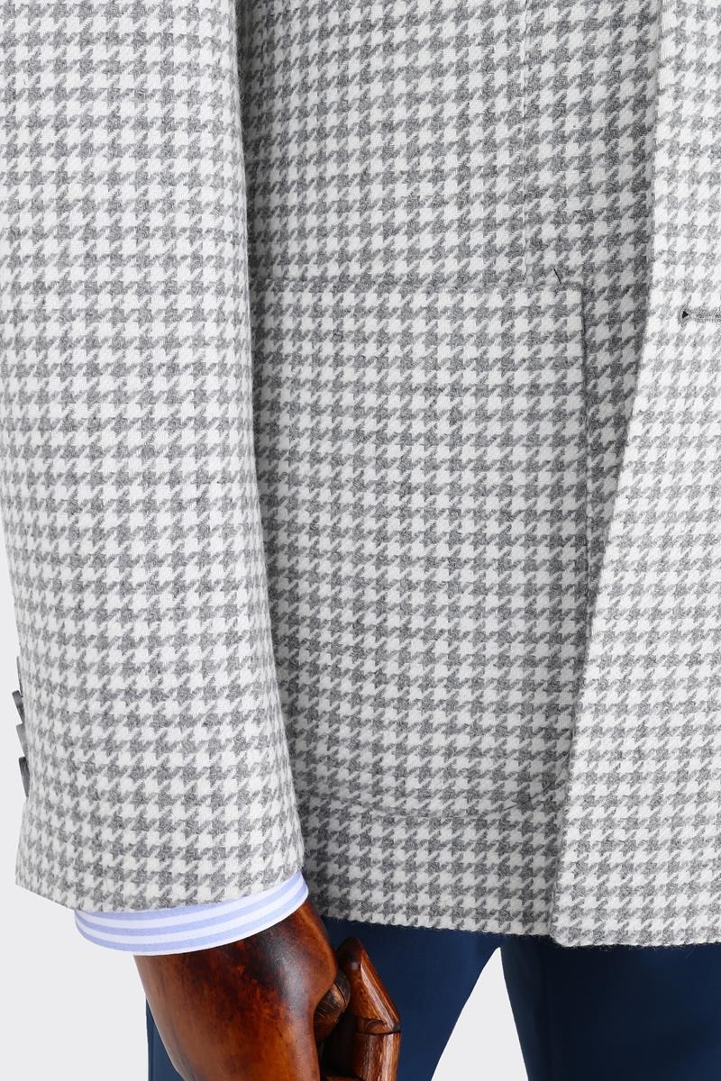Double-Breasted Jacket Light Grey