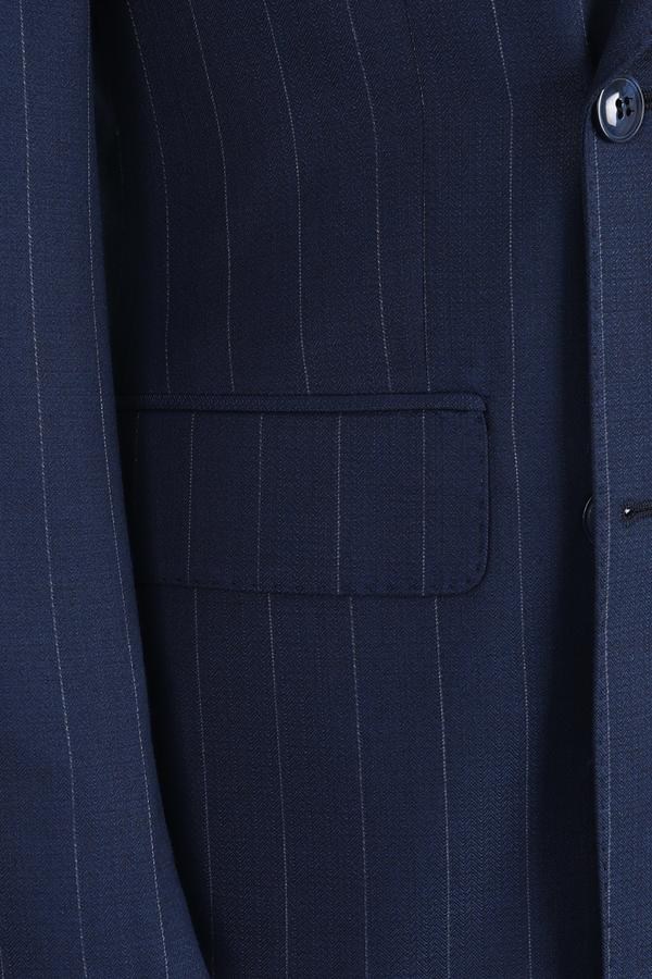 Double-Breasted Suit Light Navy Blue