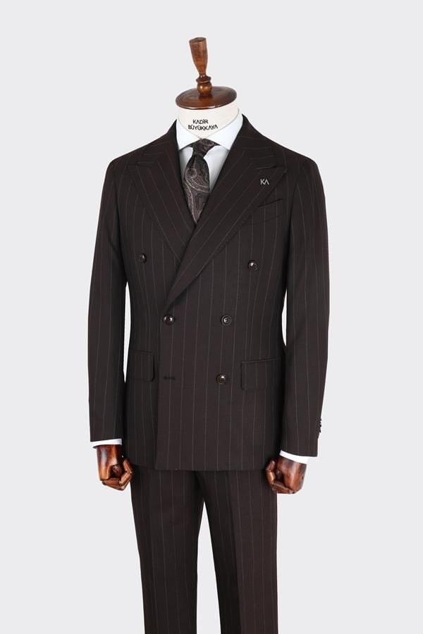 Double-Breasted Suit Brown
