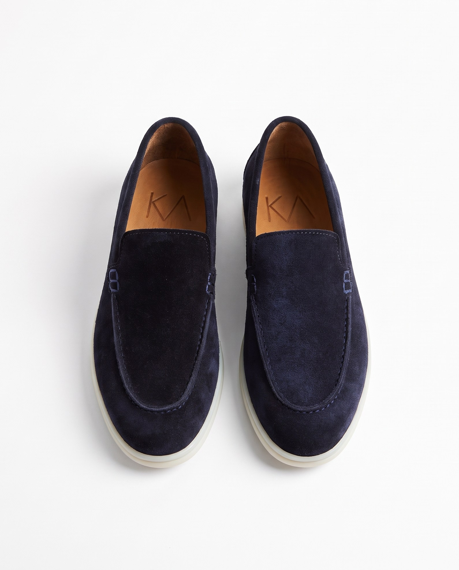 Monk Loafer Shoes Navy Suede