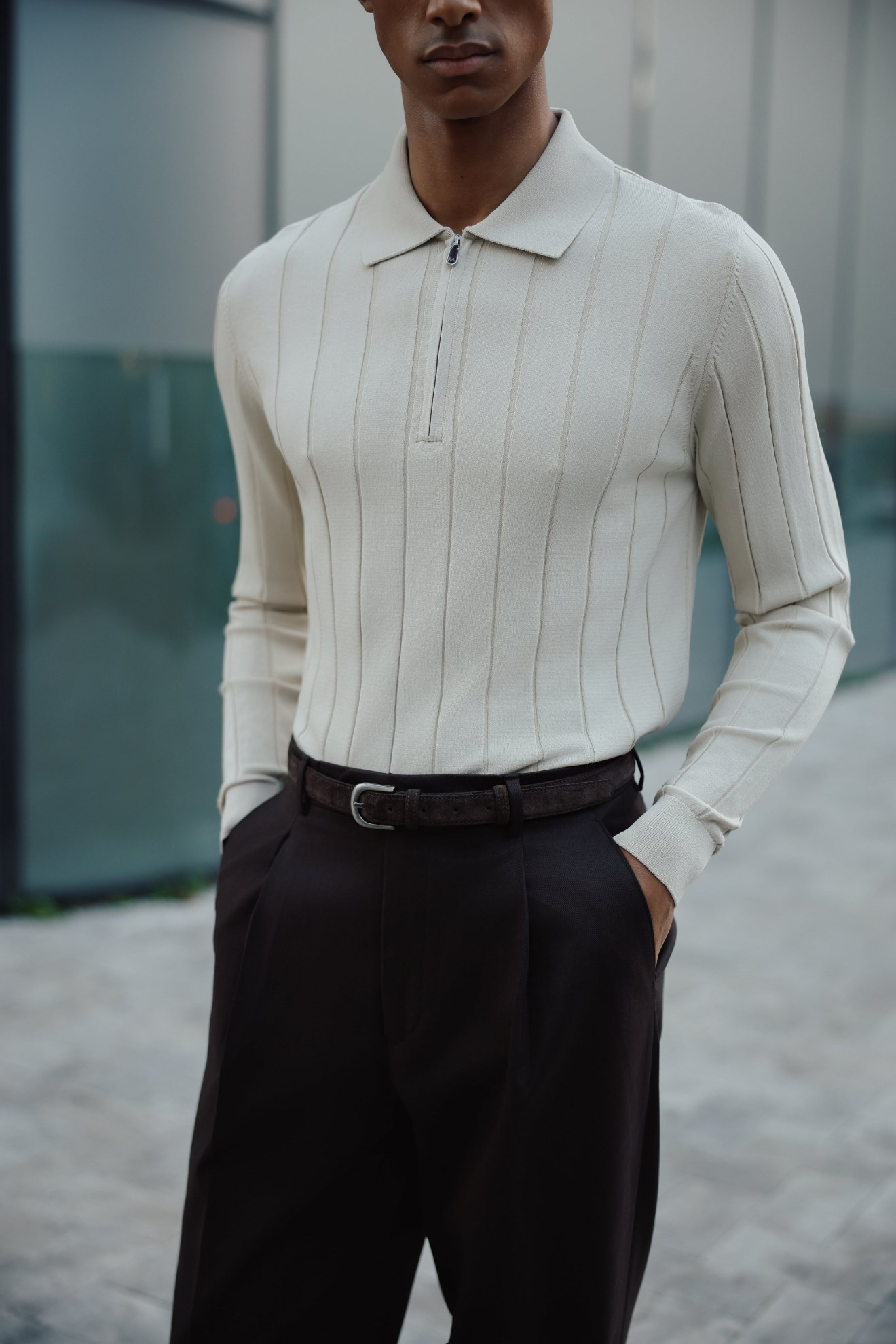 Full Fisherman Sweater Bej