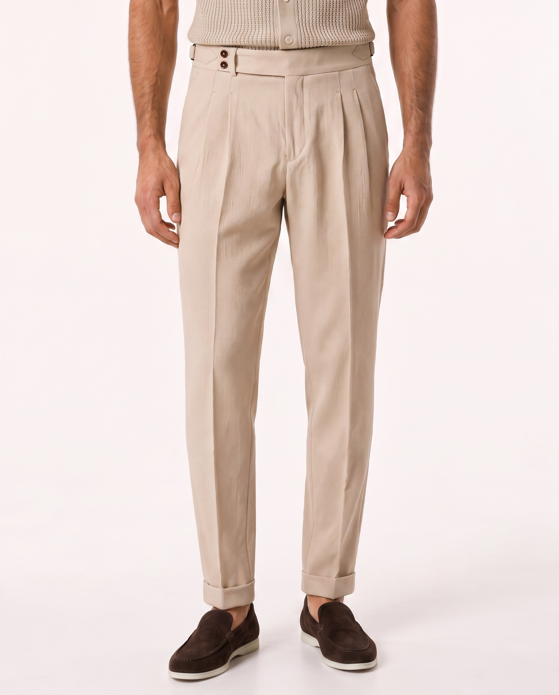 Lussor Double-Pile Pants Bej