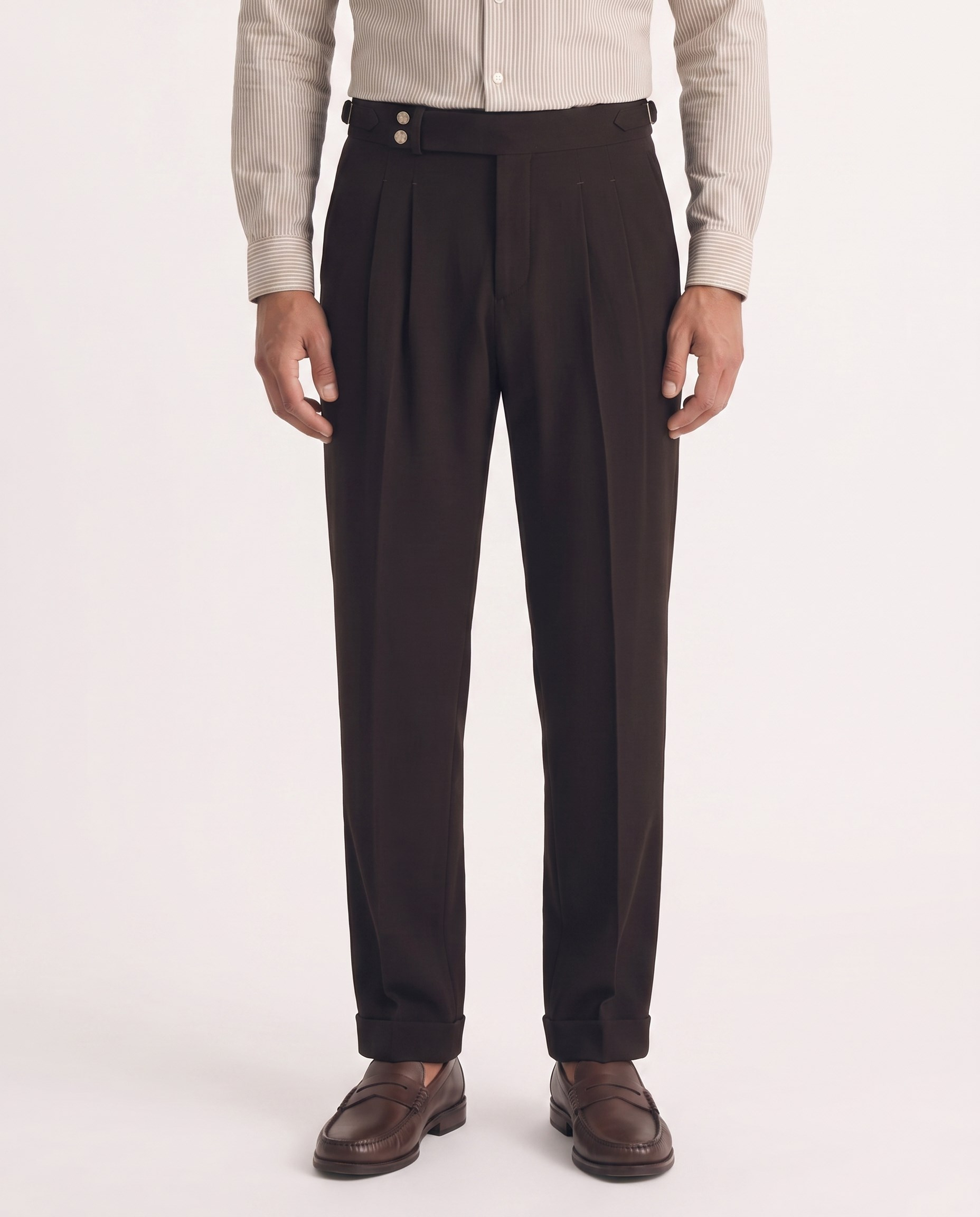 Lussor Double-Pile Pants Brown