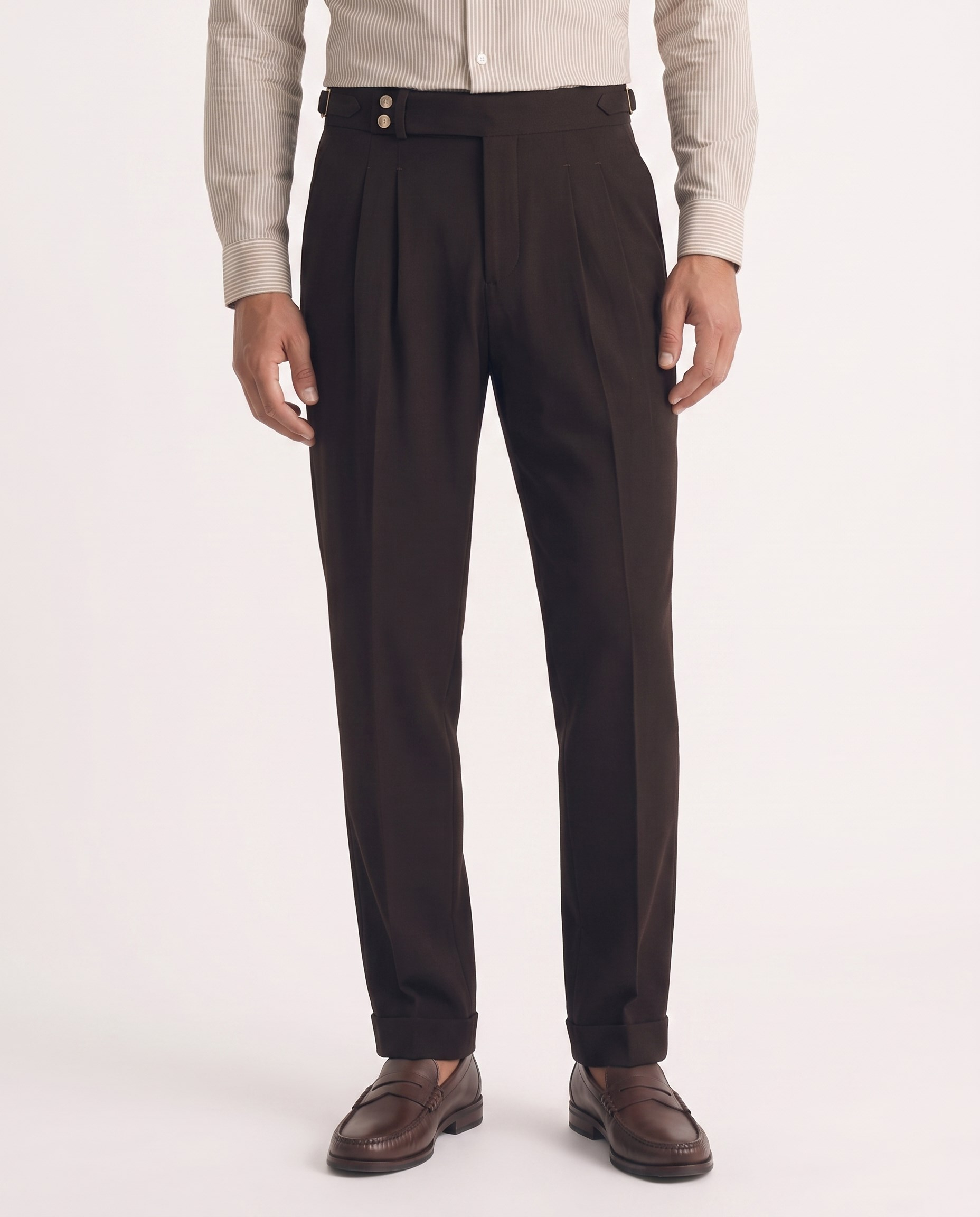 Lussor Double-Pile Pants Brown