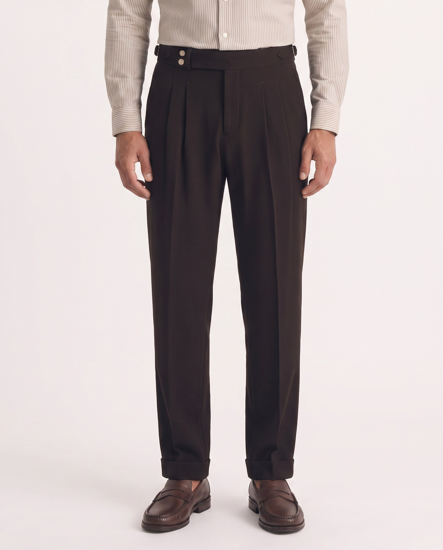 Lussor Double-Pile Pants Brown