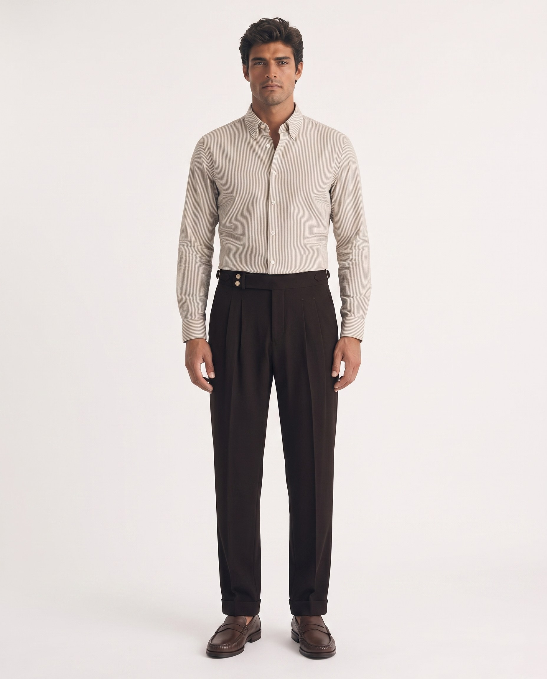 Lussor Double-Pile Pants Brown