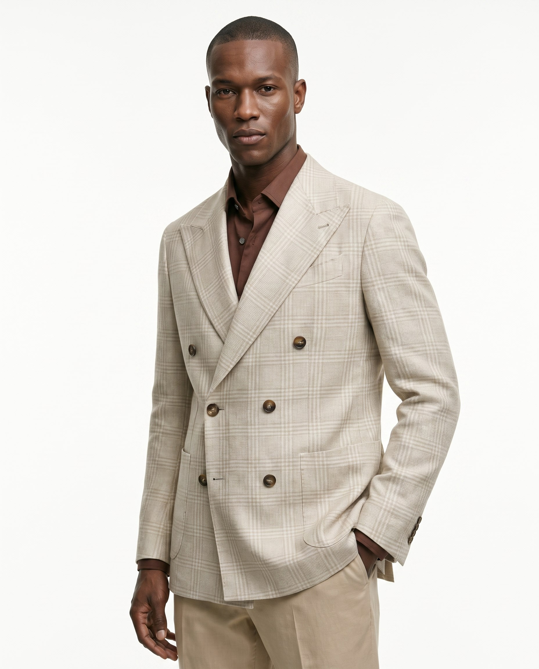 Mavro Double-Breasted Jacket Bej