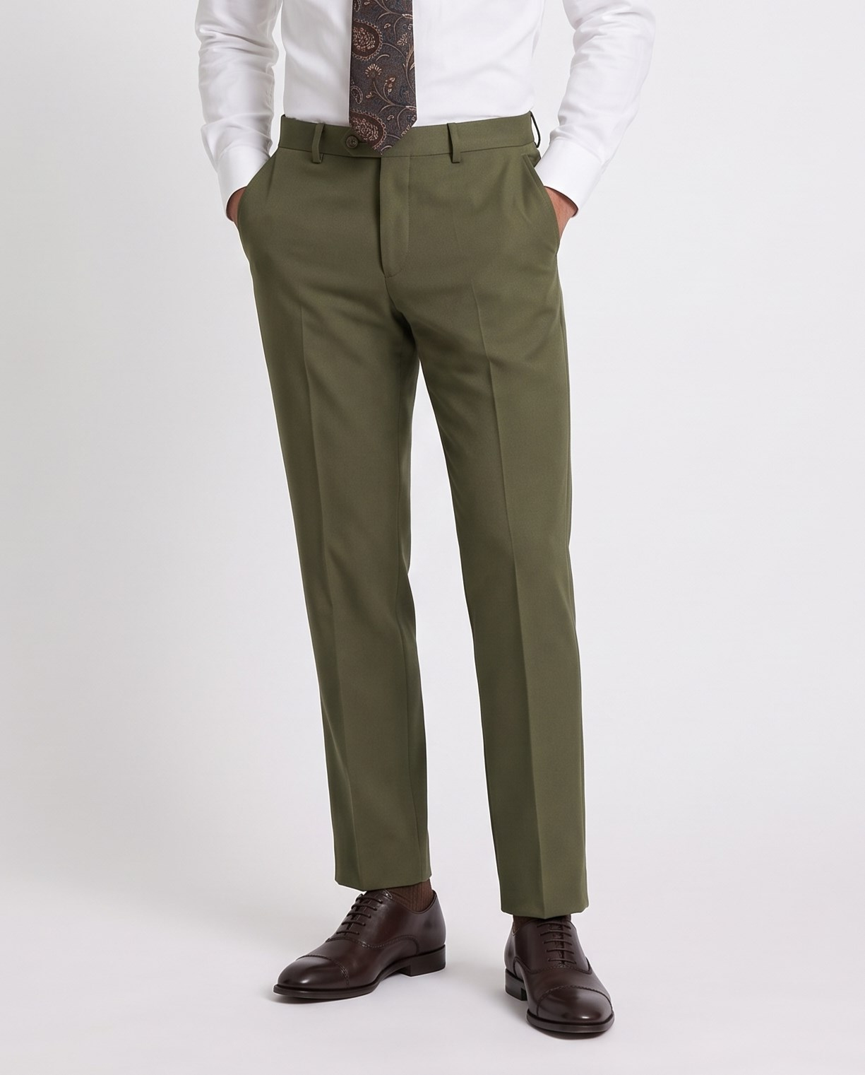 Orleans Double-Breasted Suit Khaki