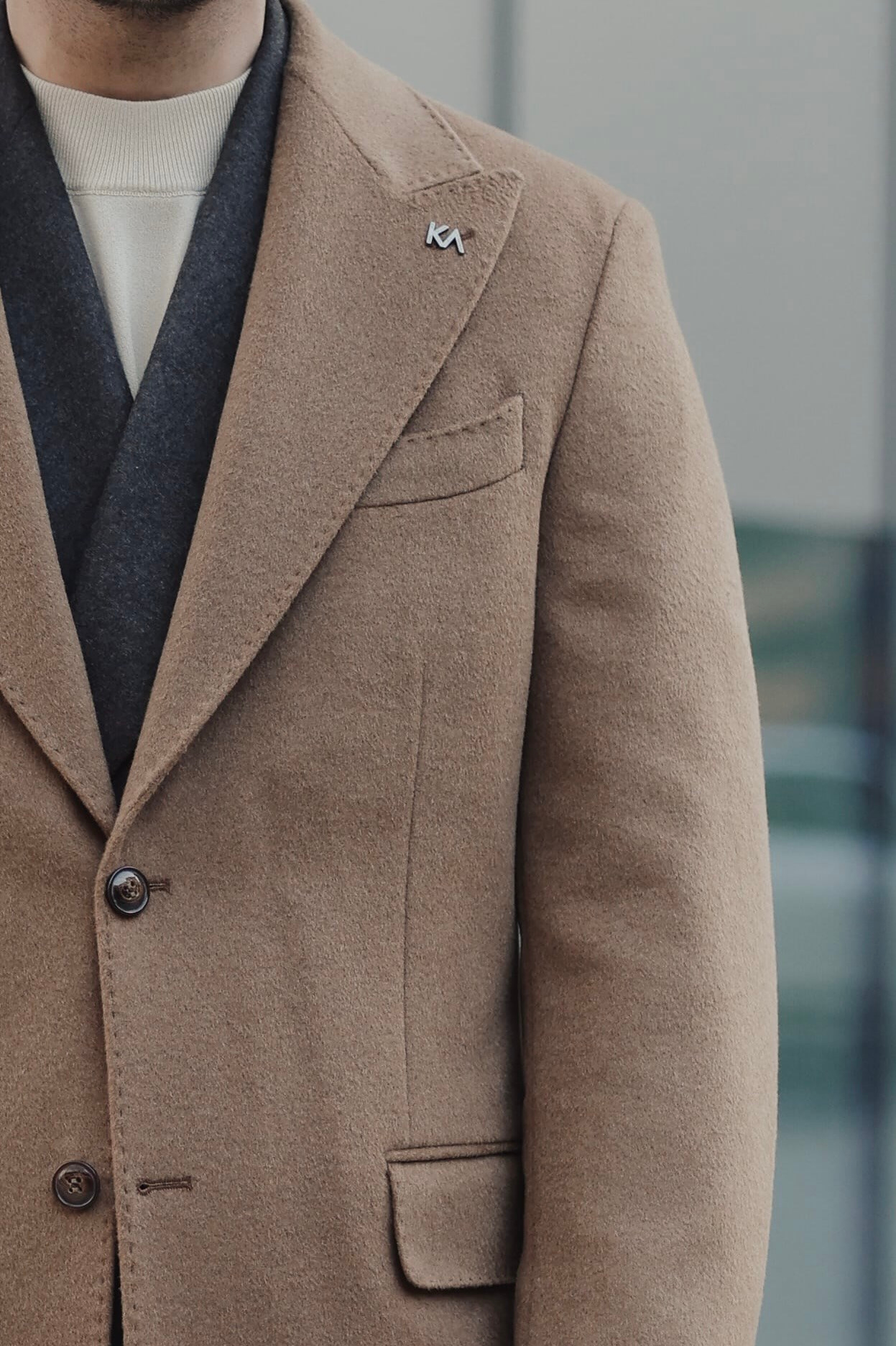 Double Breasted Coat Camel