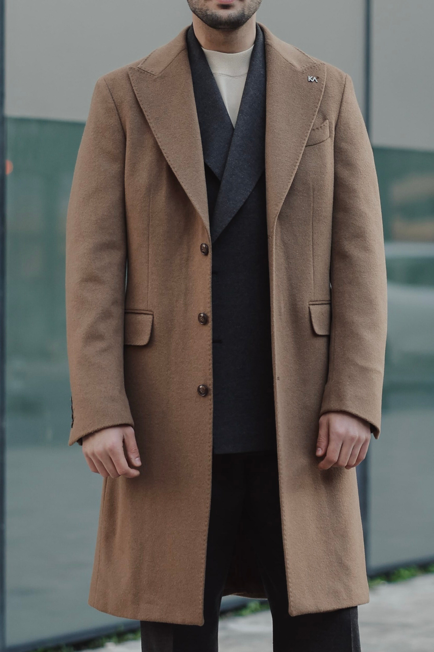 Double Breasted Coat Camel