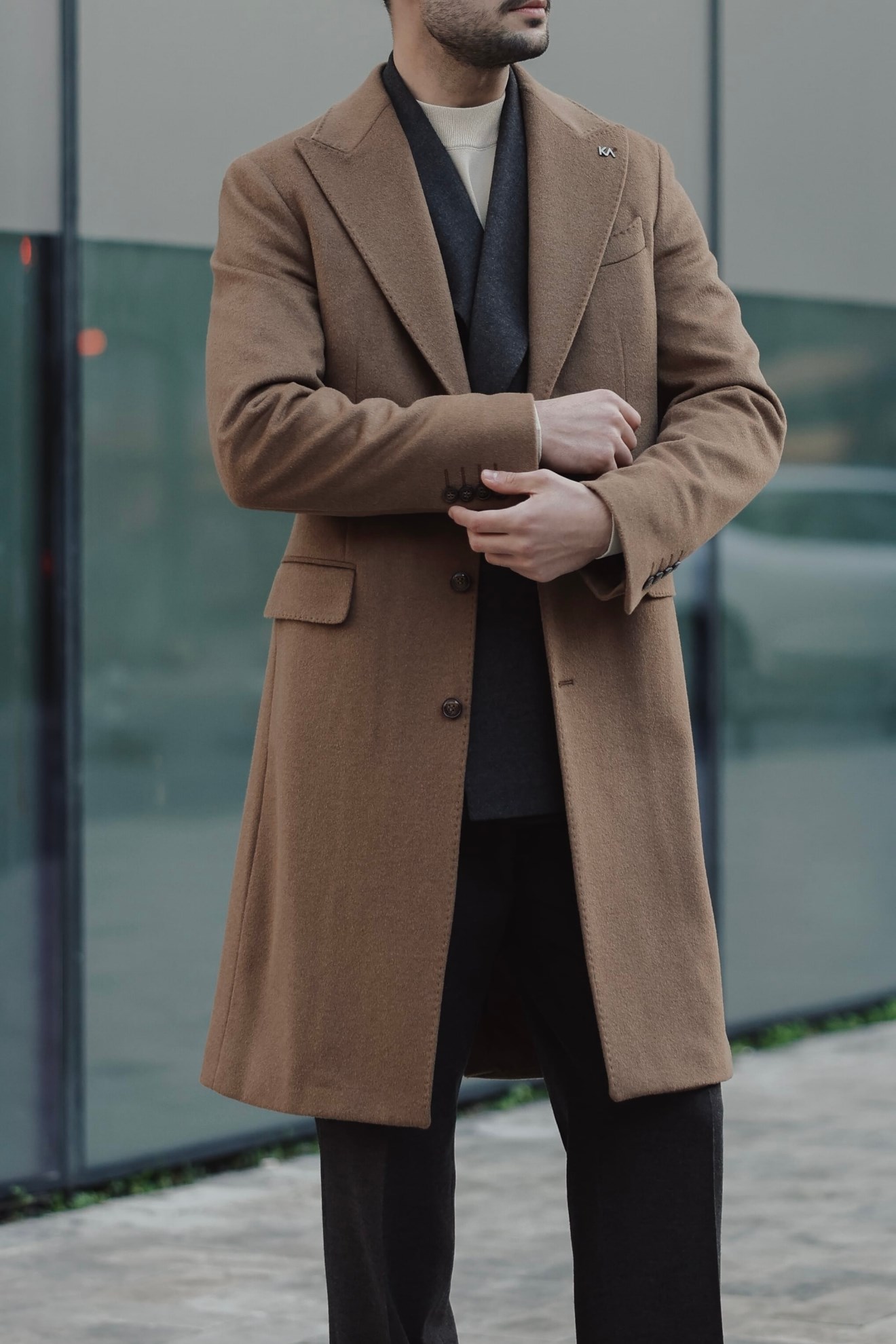 Double Breasted Coat Camel