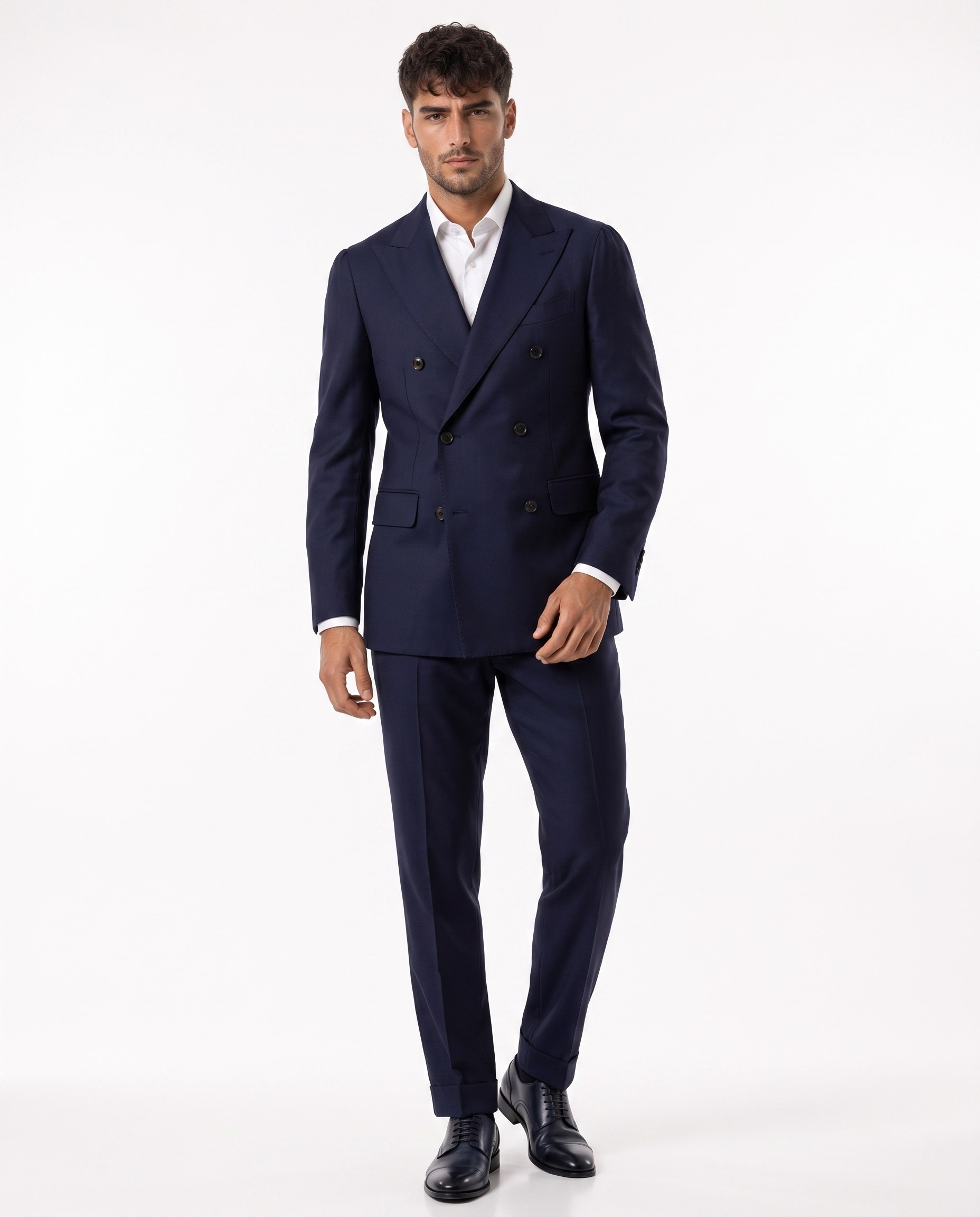 Paris  Double-Breasted Suit Navy
