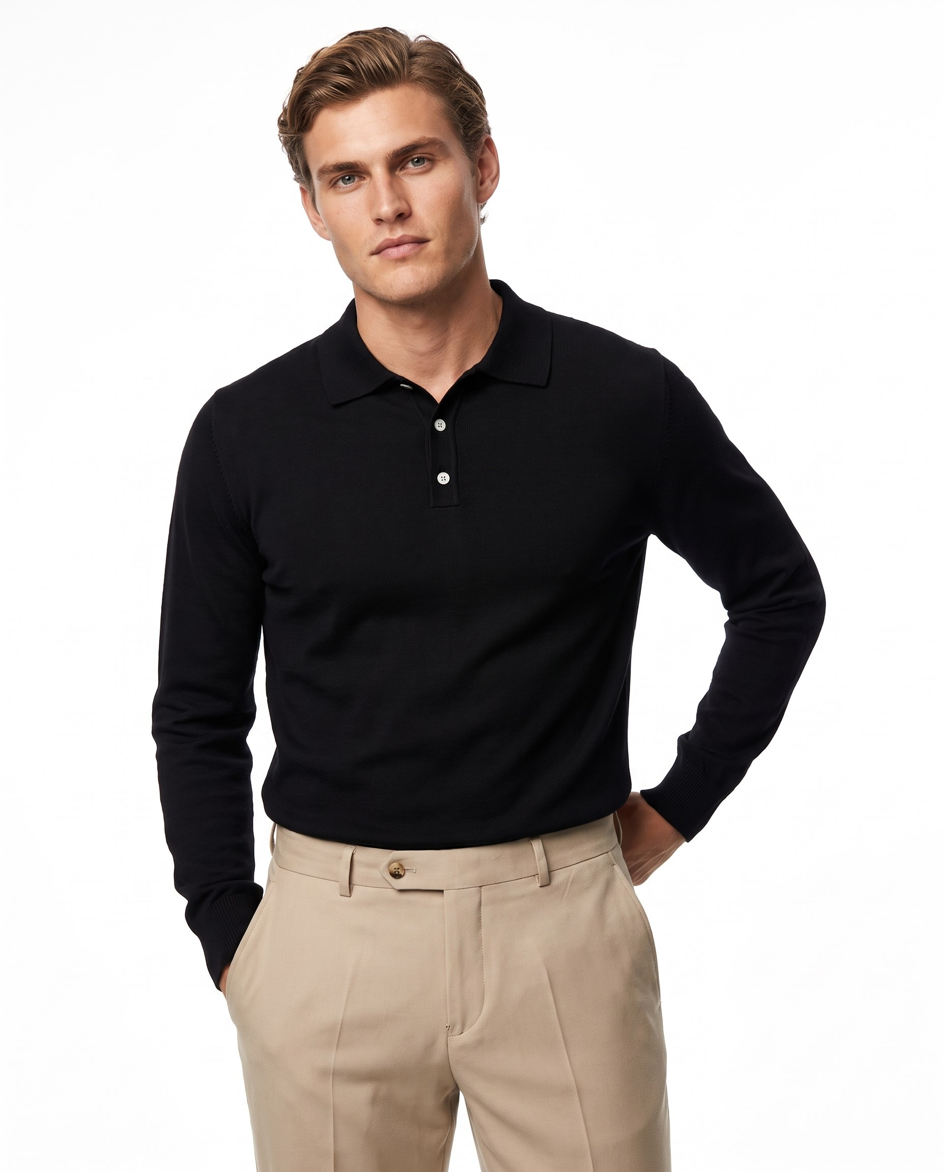 Full Fisherman Sweater Black