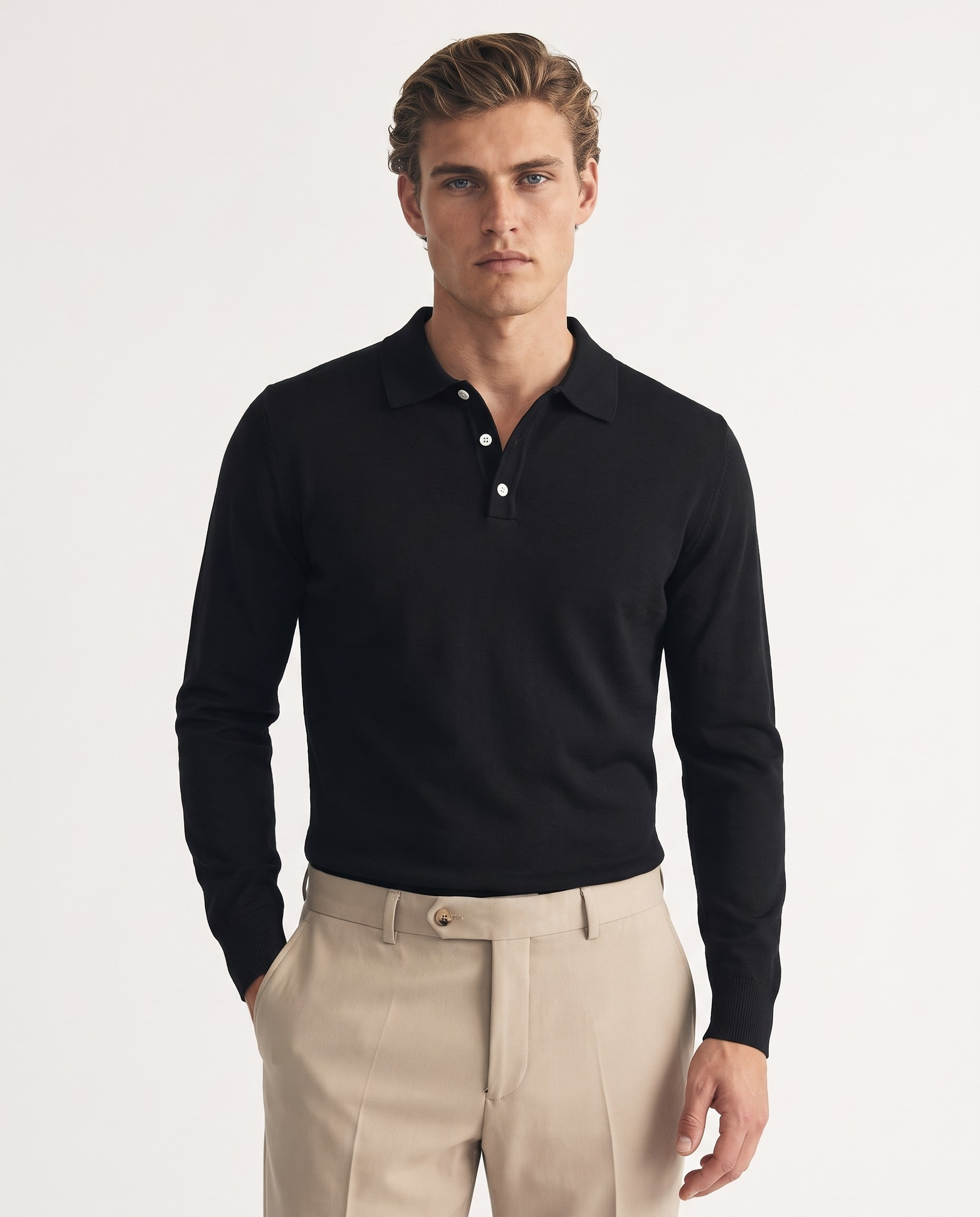 Full Fisherman Sweater Black