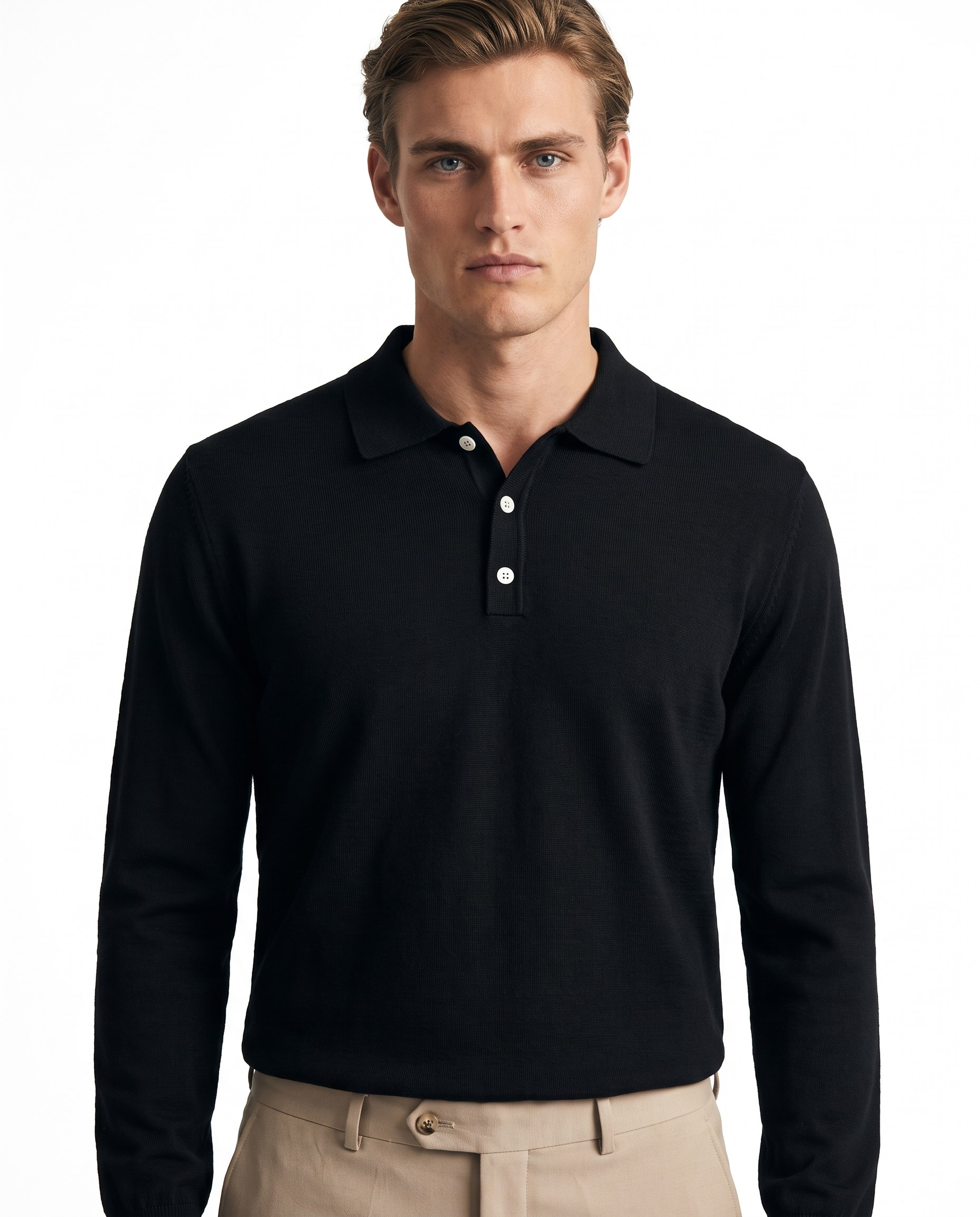 Full Fisherman Sweater Black