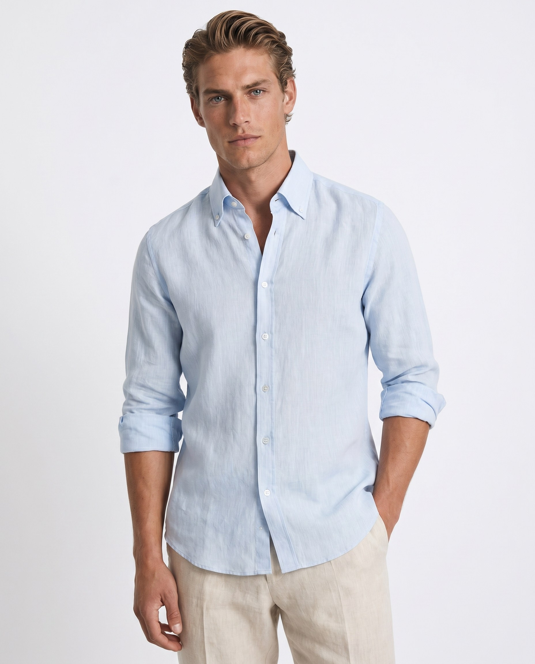 Prive Button-Down Shirt Blue
