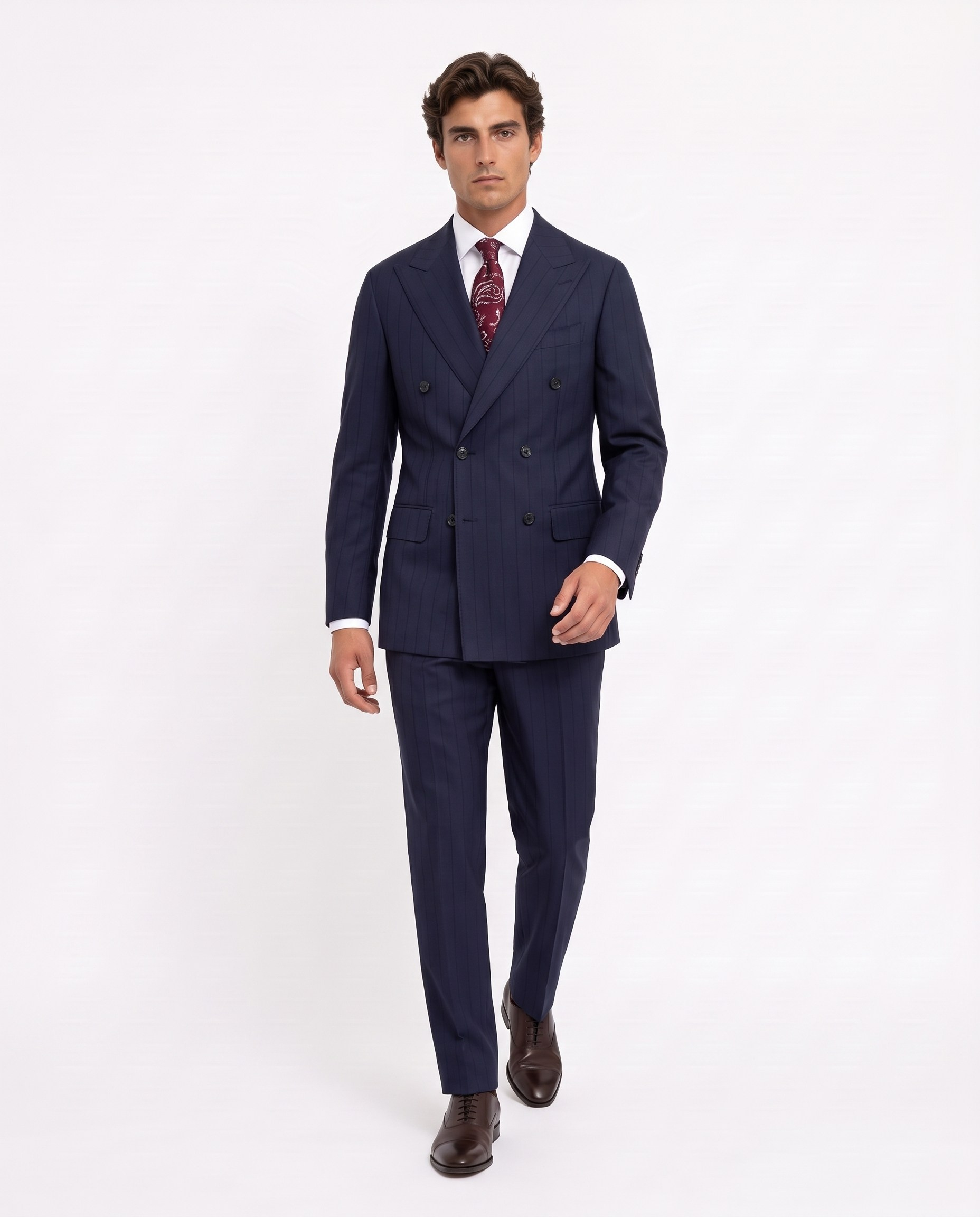 Rada Double-Breasted Suit Navy