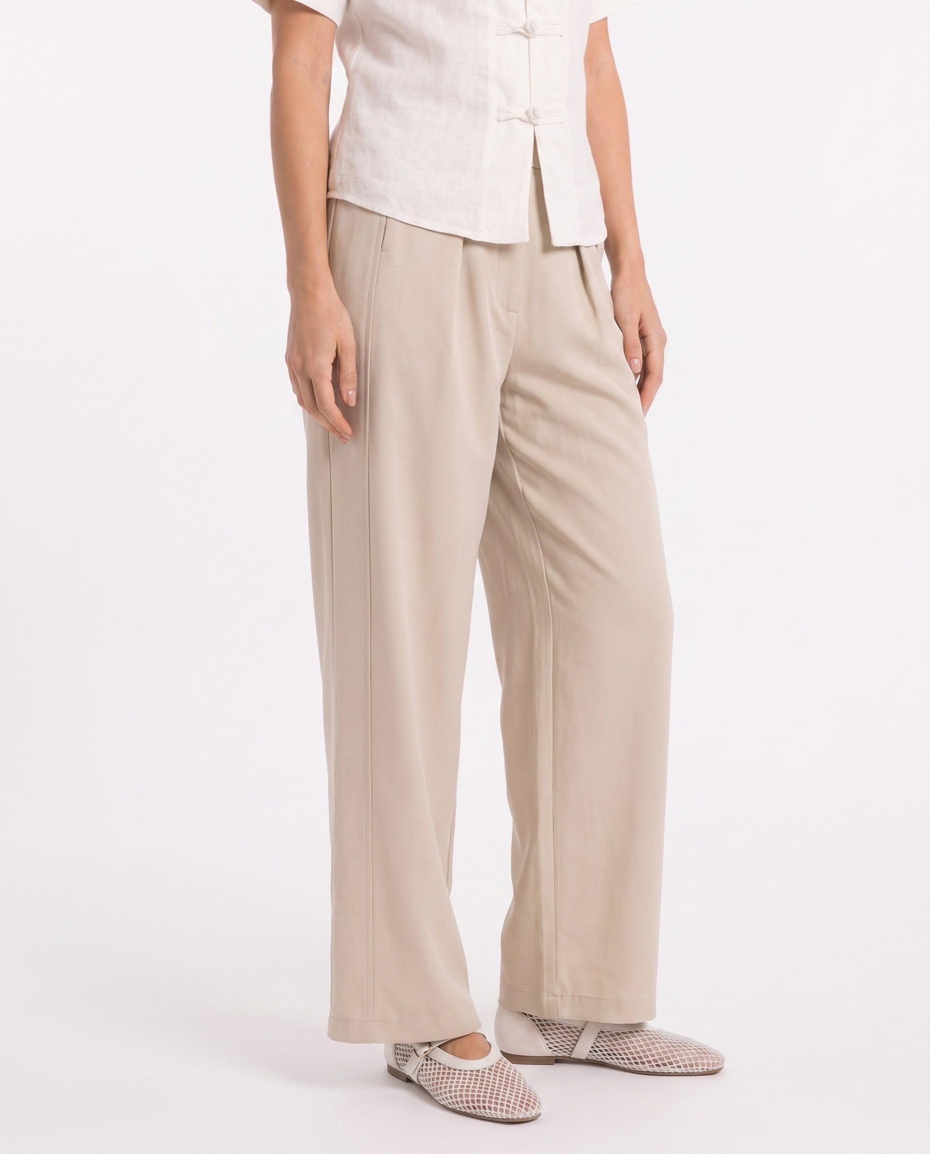 Riley Filet Pants Bej