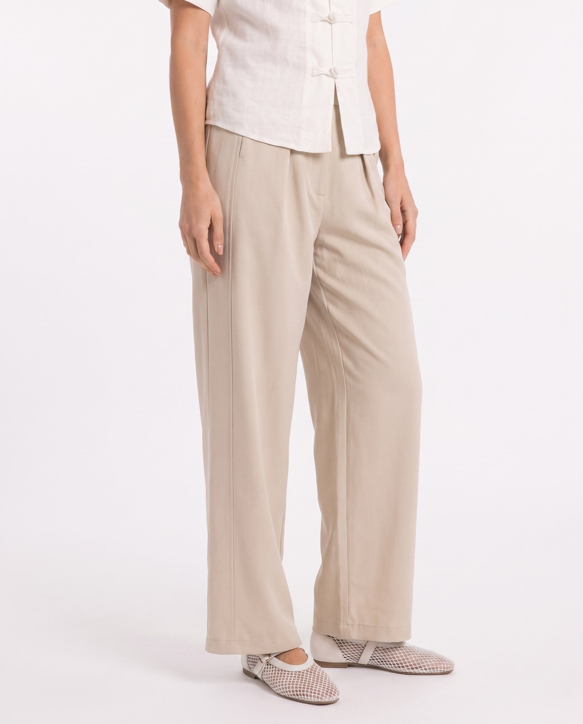 Riley Filet Pants Bej