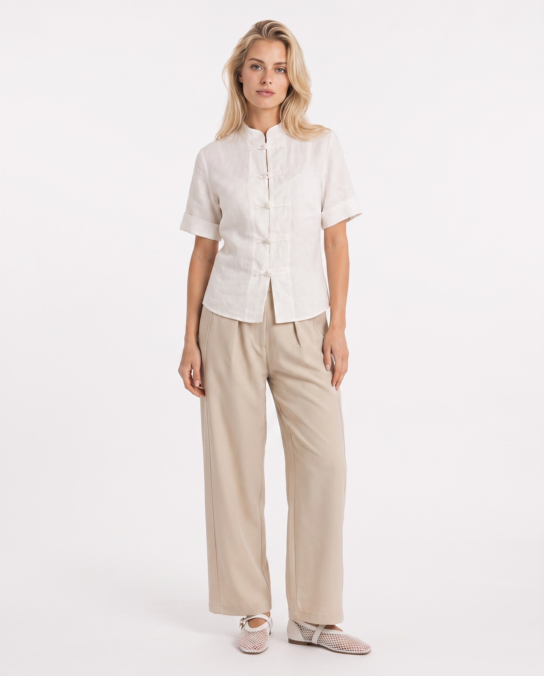 Riley Filet Pants Bej