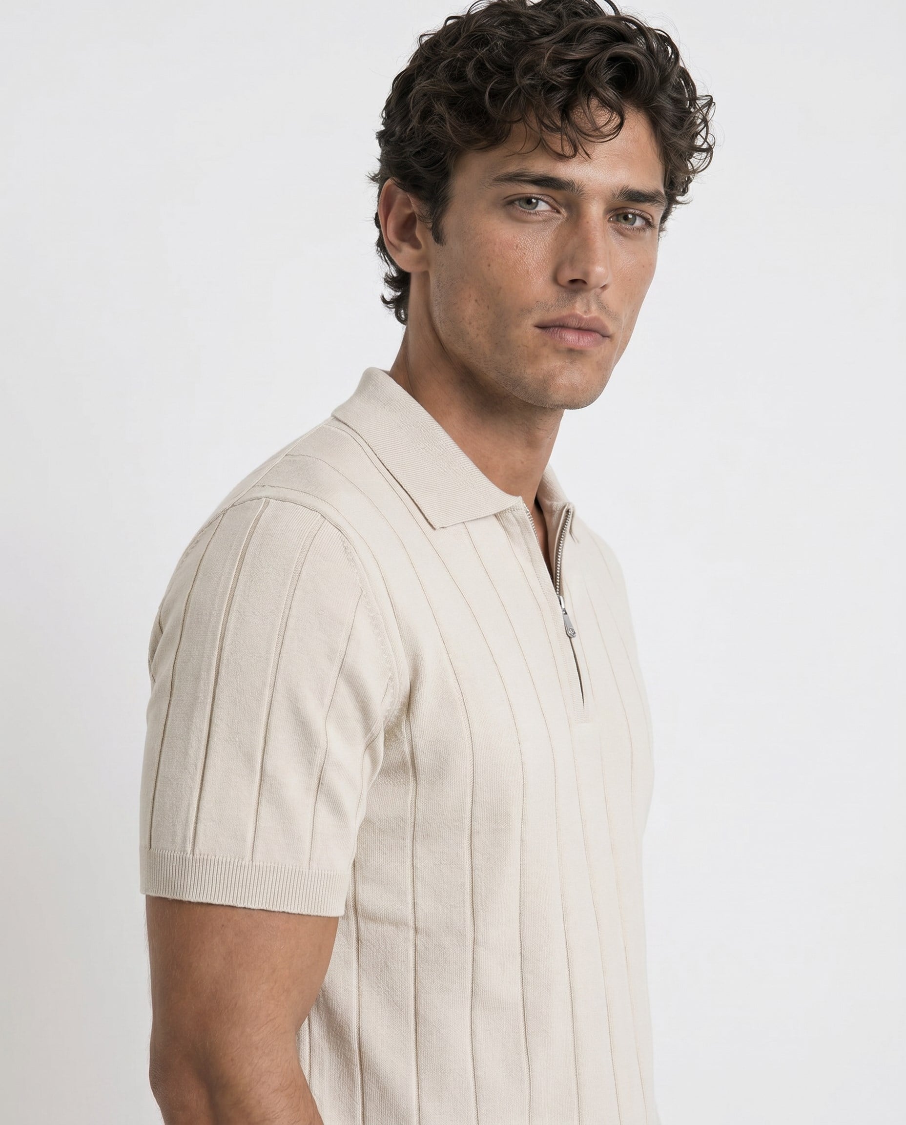 Riva Polo Triko T-Shirt Bej