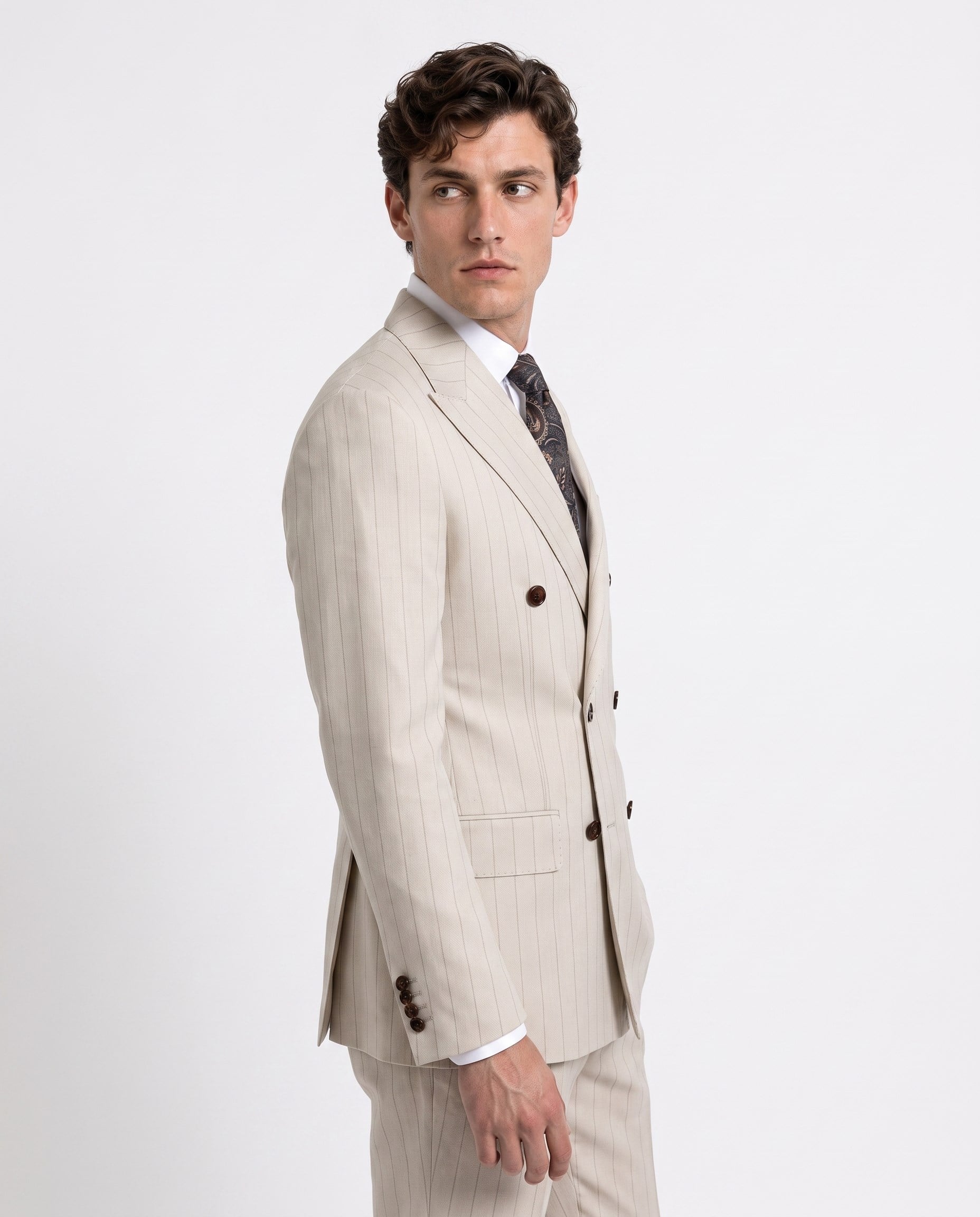 Sandy  Cross-Over Suit Bej