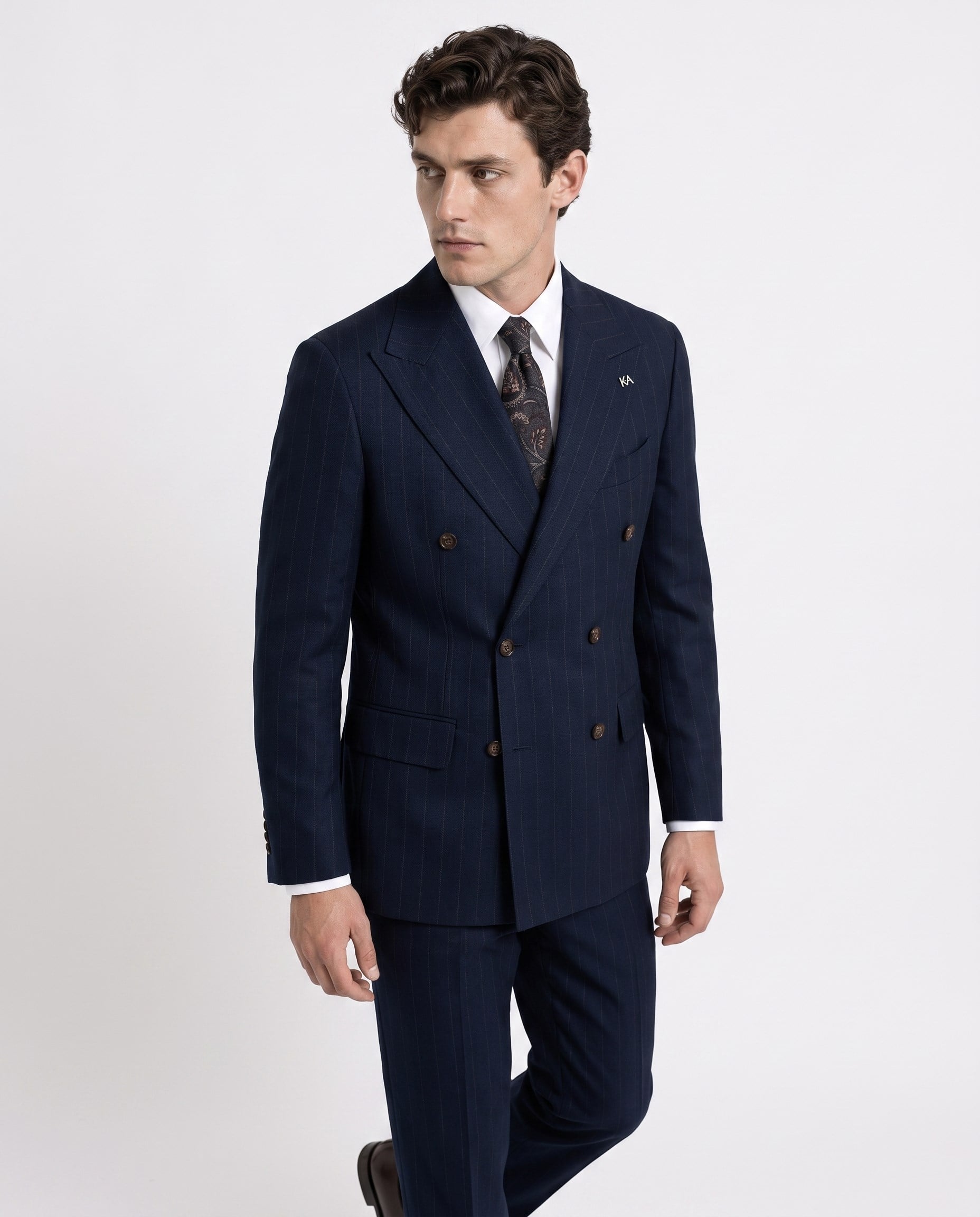 Sandy  Cross-Over Suit Navy