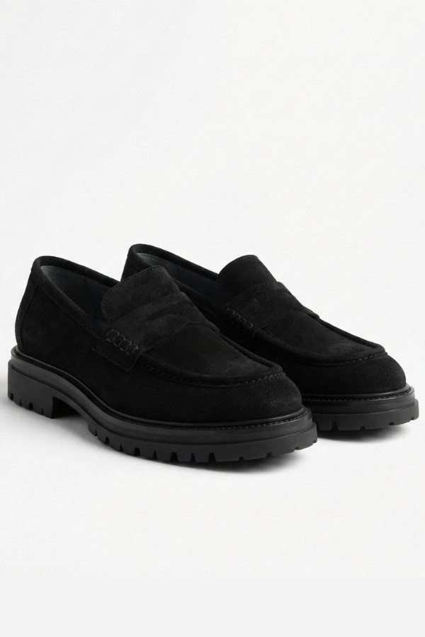 Cologne Casual Shoes Black  Süet