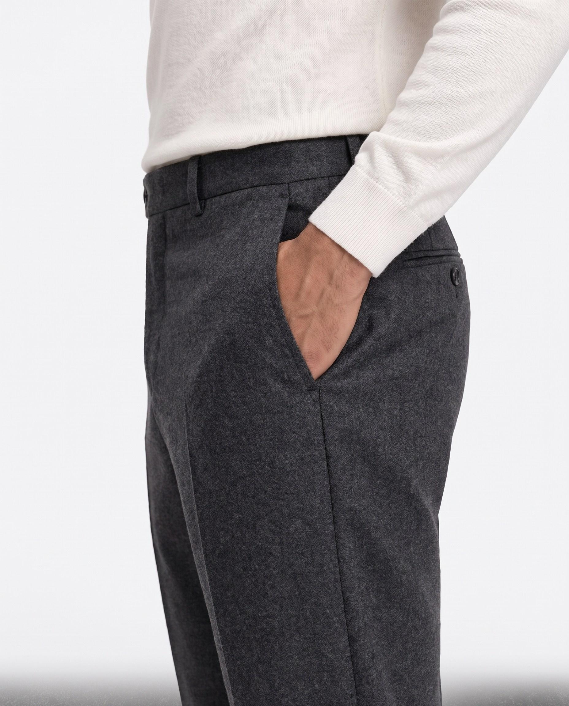 Alessa Slim Fit Pantolon Füme