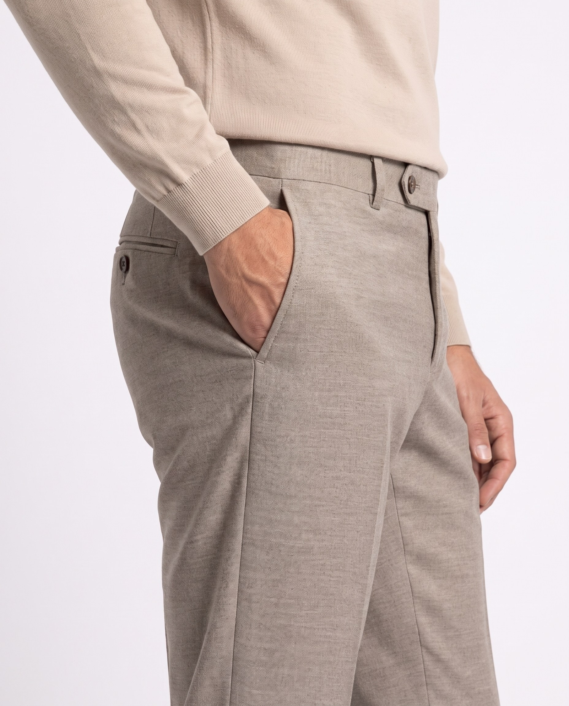 Alessa Slim Fit Pantolon Bej