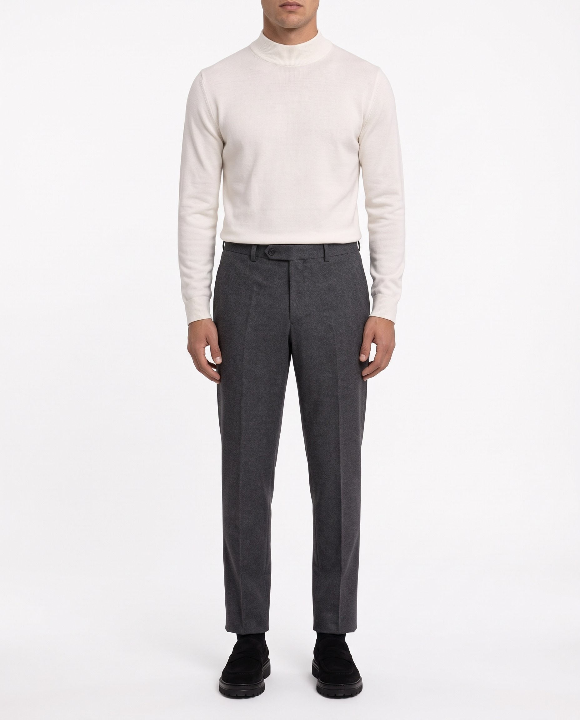 Alessa Slim Fit Pantolon Füme