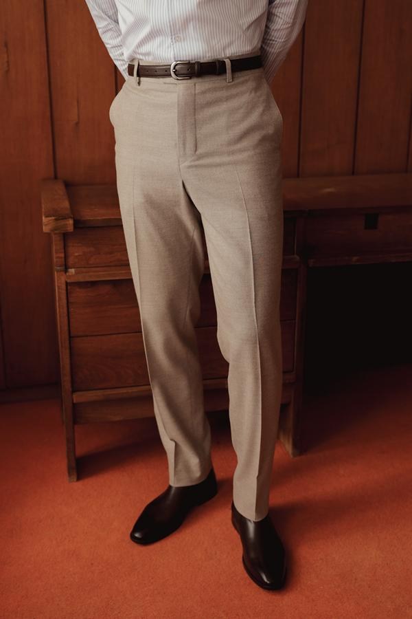 Luxe Flanel Slim Fit Pantolon
