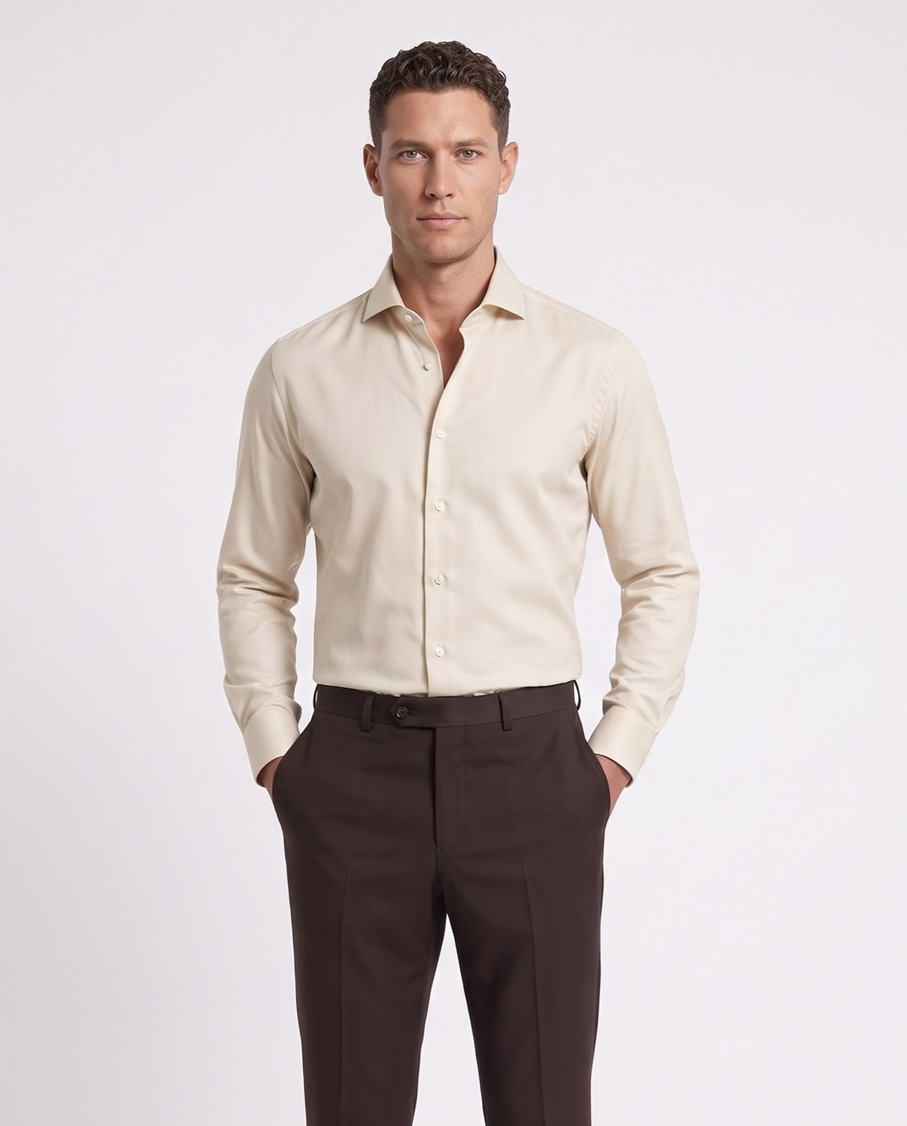 Classic Collar Shirt Bej