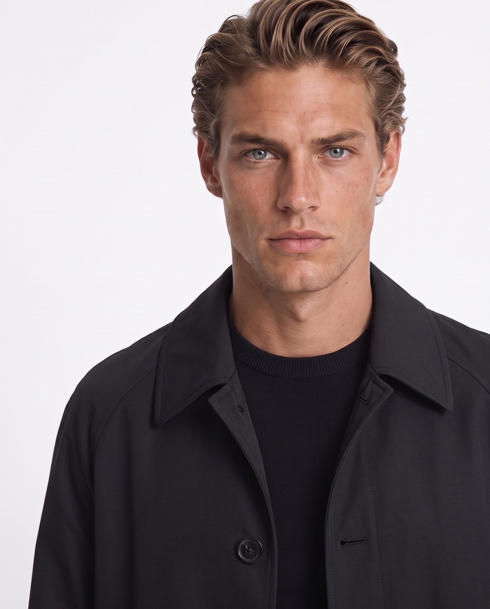 Fronze Trench Coat Siyah
