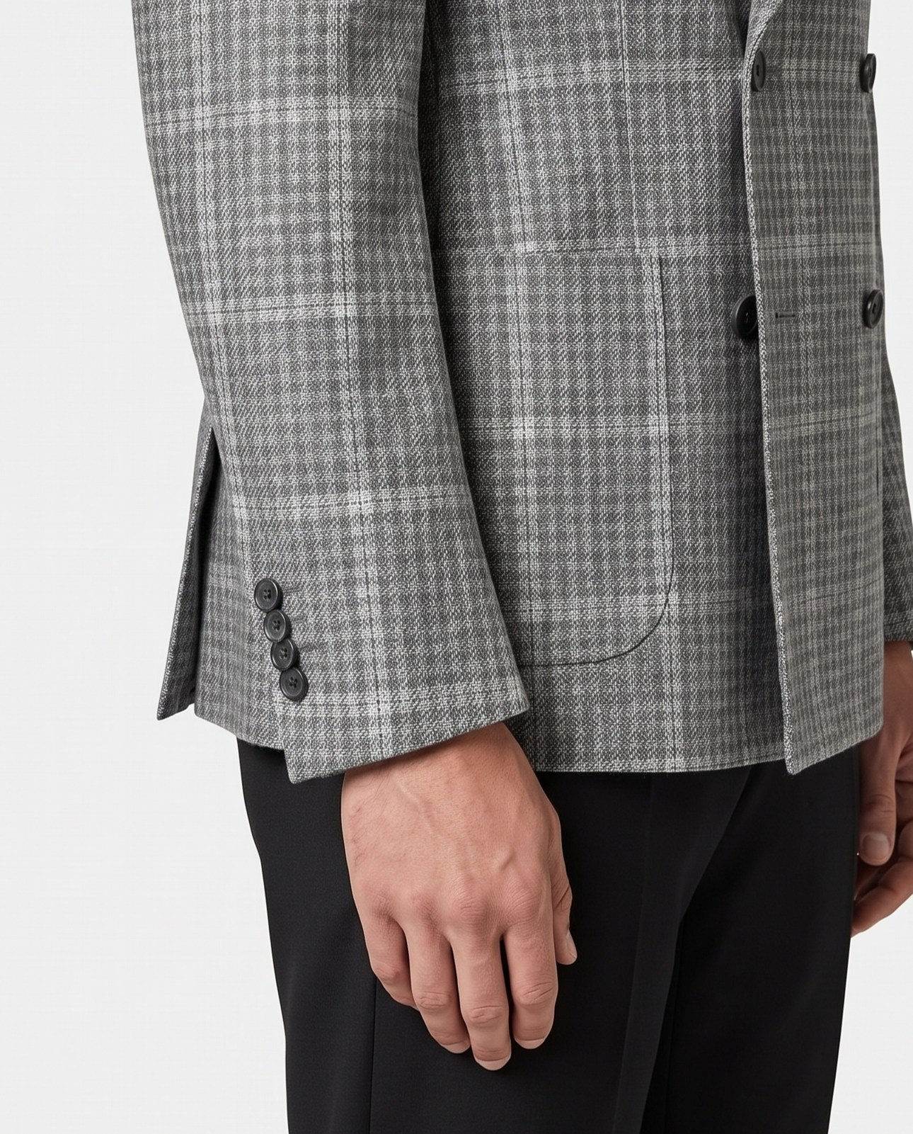 Valen Double-Breasted Jacket Grey