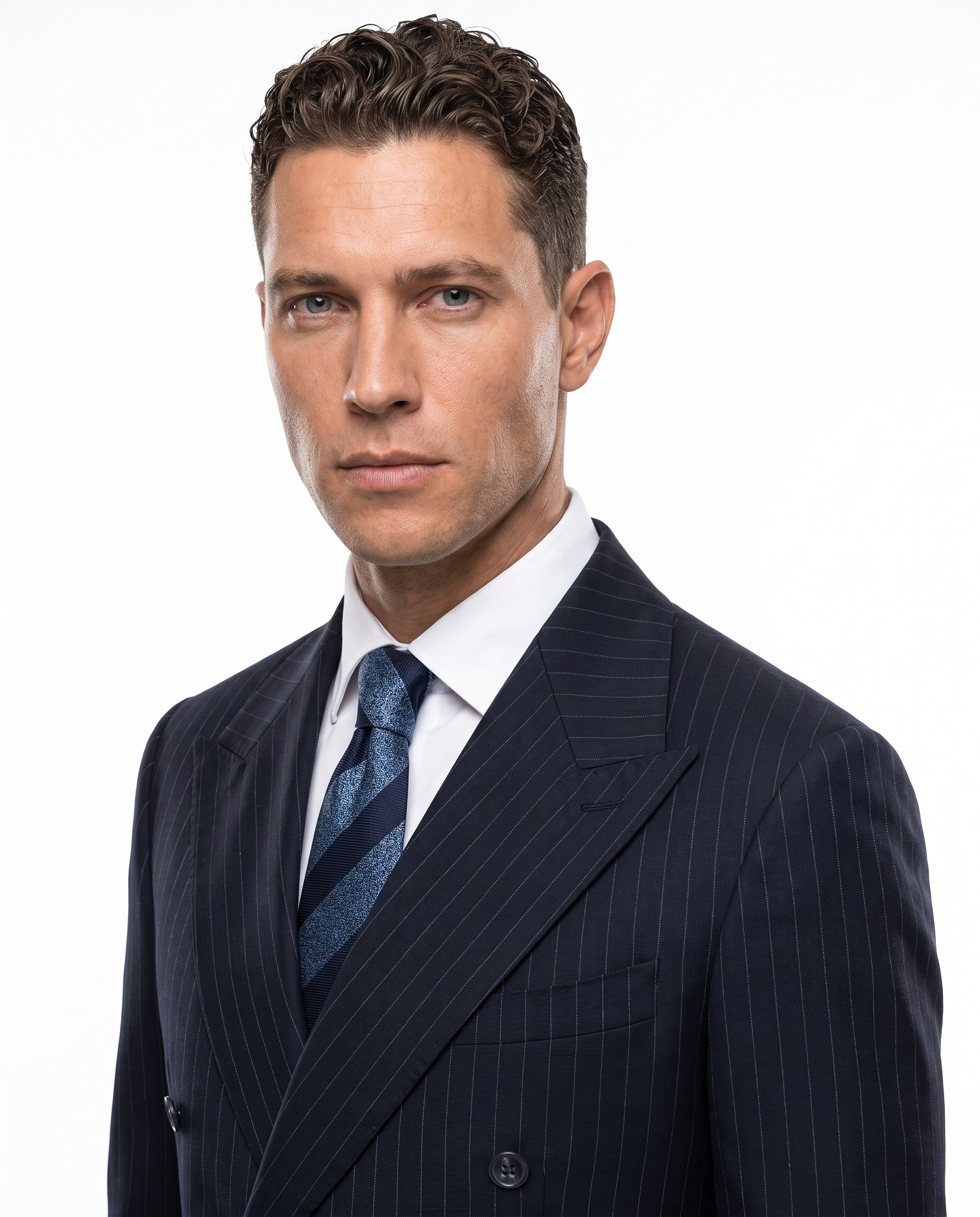 Vermeer Cross-Cut Suit Navy