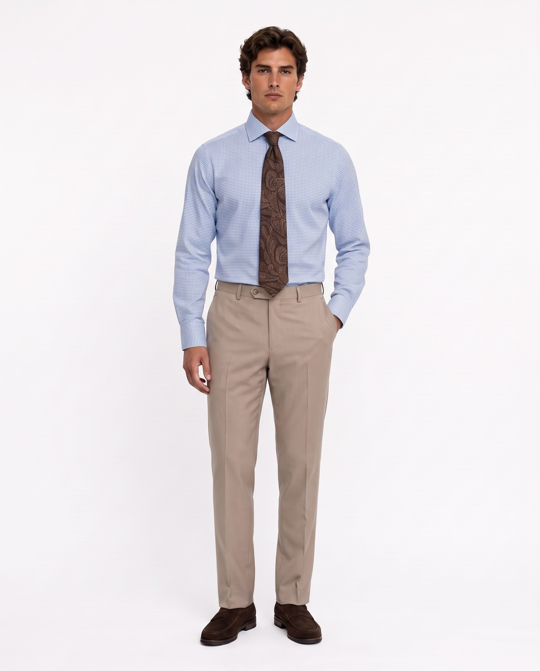 Vincent Italian-Collar Shirt Blue